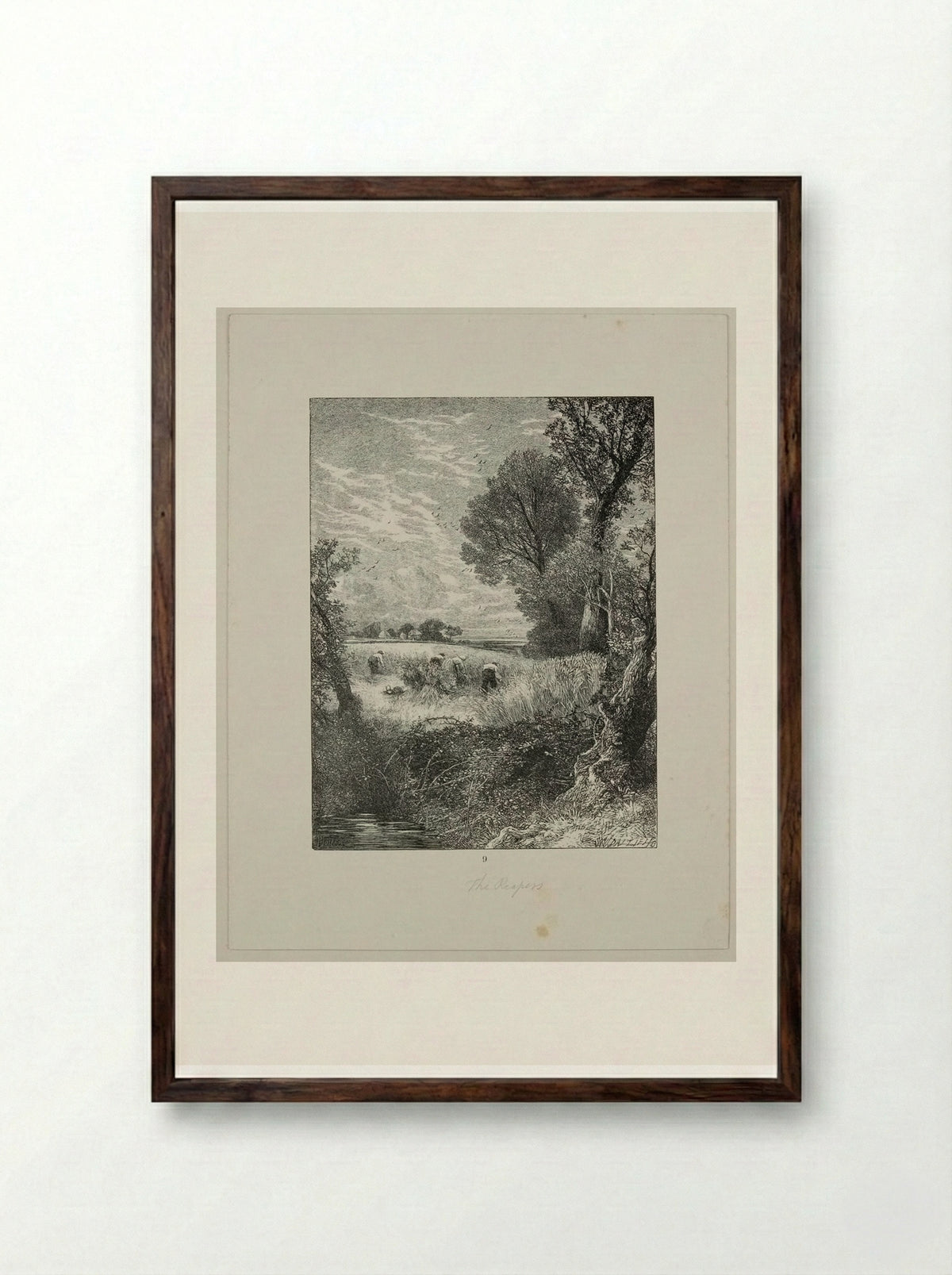 The Reapers - Edward Dalziel - Framed Print Dark Wood