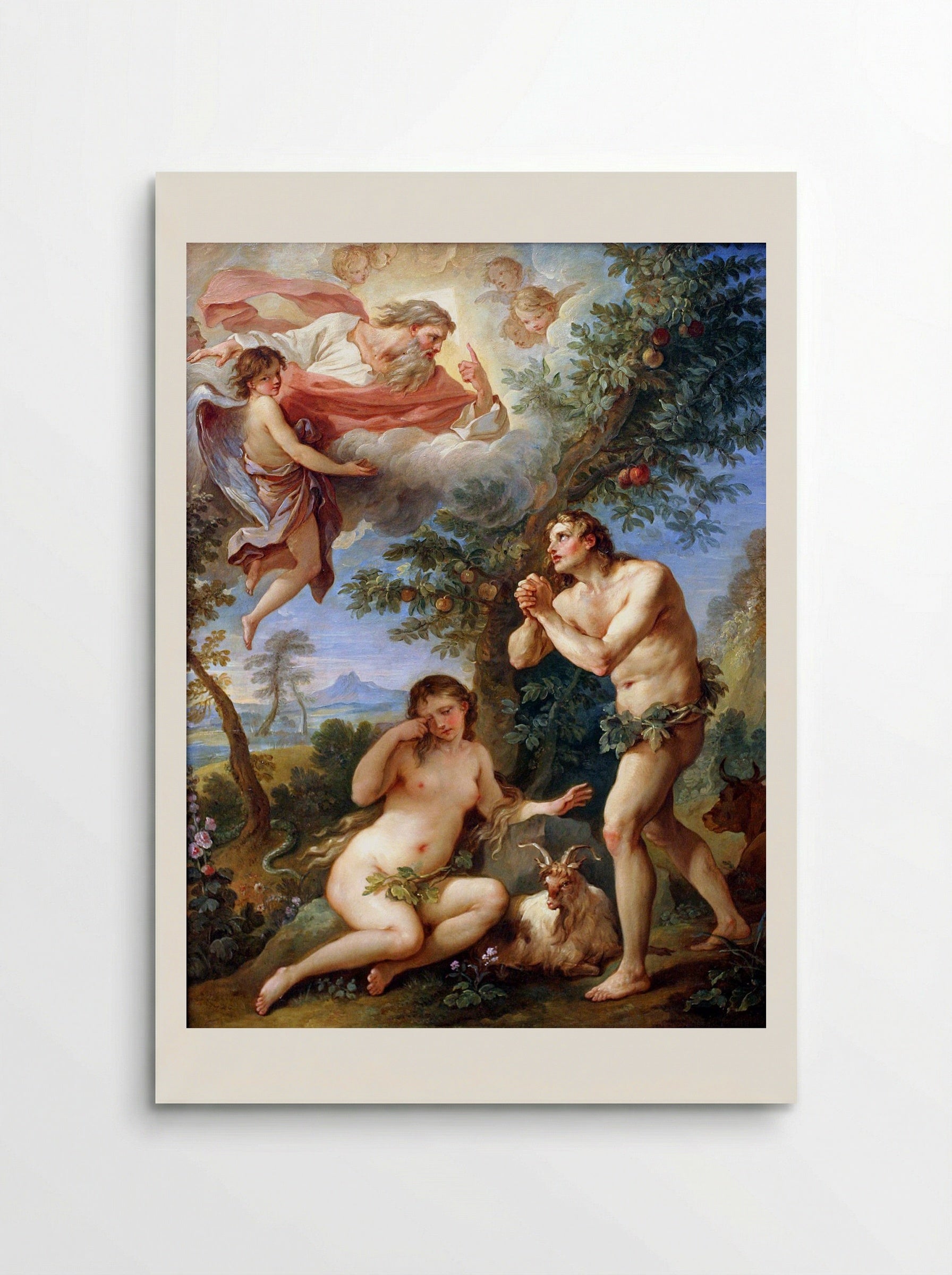 The Rebuke of Adam and Eve - Charles Joseph Natoire - Poster