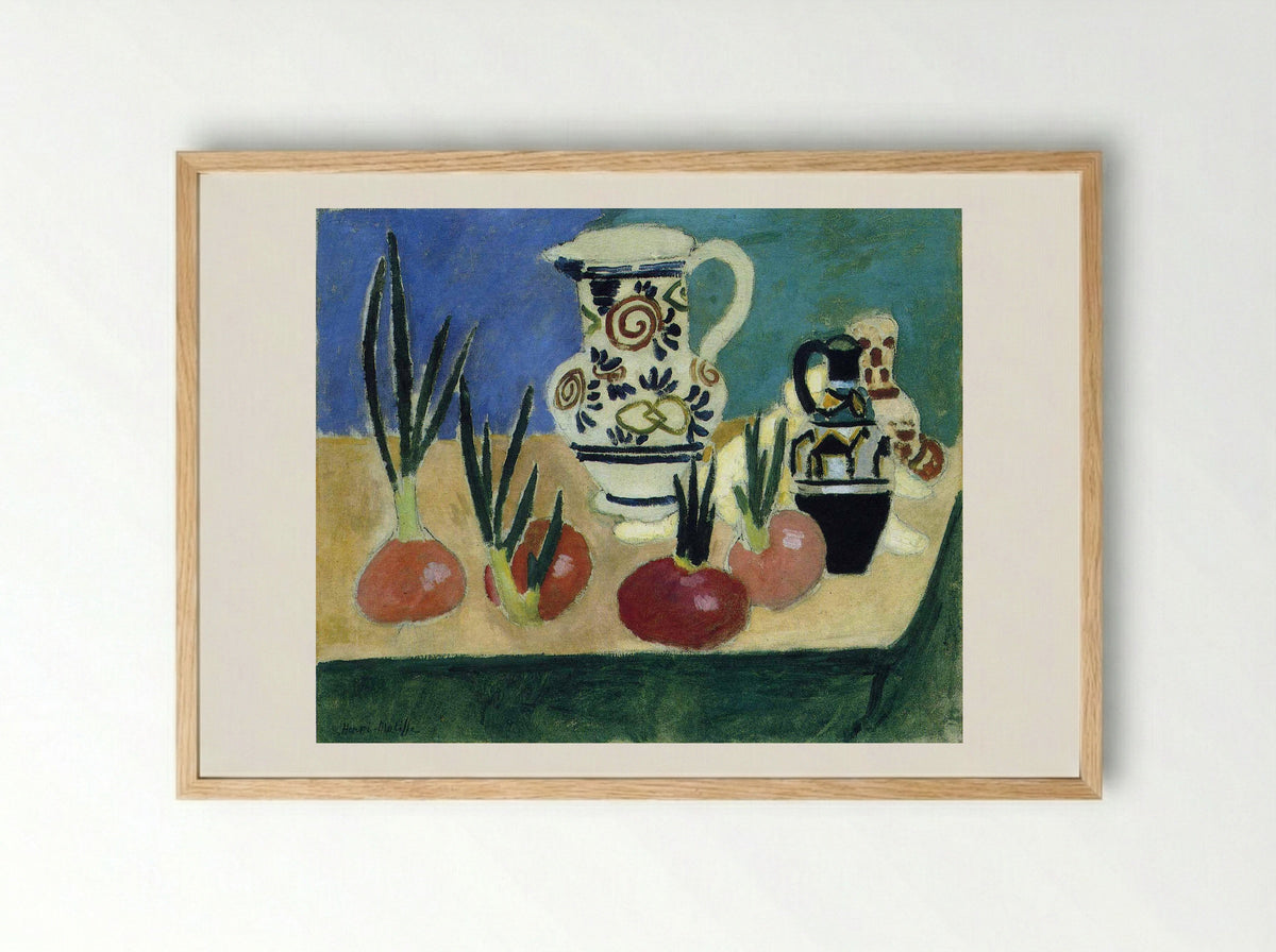 The Red Onions - Henri Matisse - Framed Print Wood