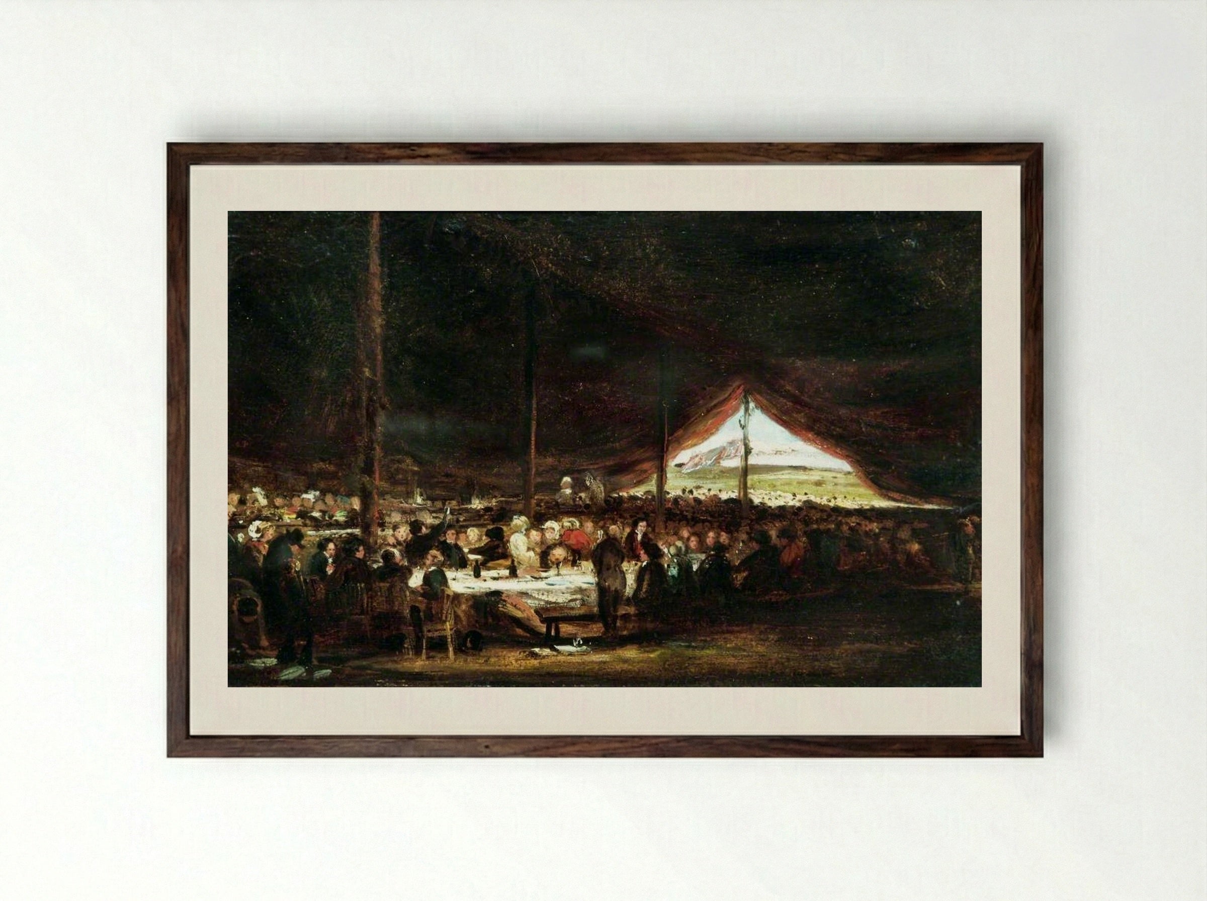 The Reform Club Banquet, Edinburgh - William Collins - Framed Print Dark Wood