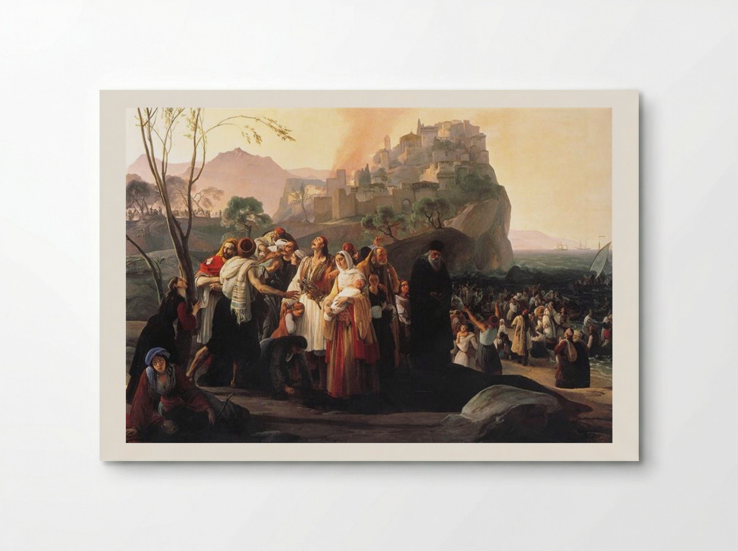 The Refugees of Parga - Francesco Hayez - Poster