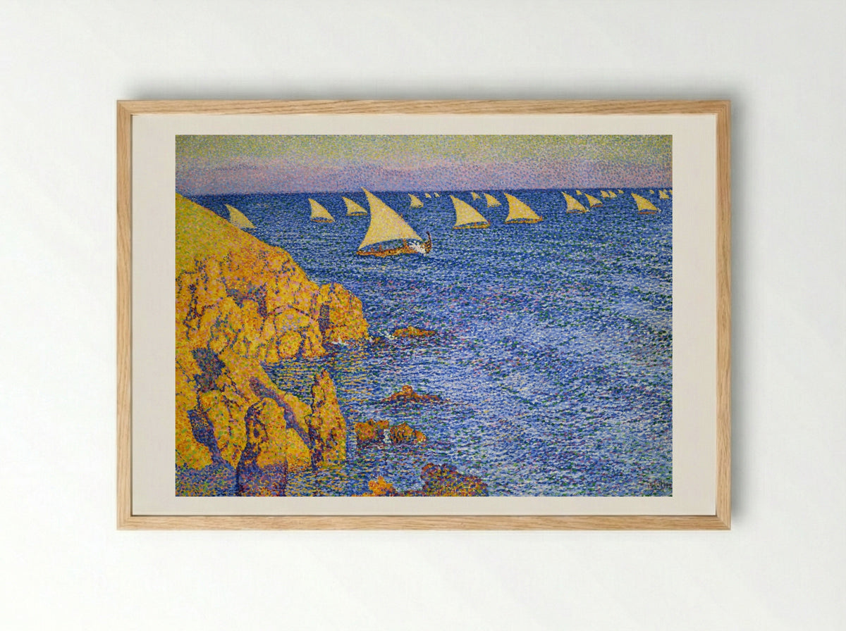 The Regatta - Théo van Rysselberghe - Framed Print Wood