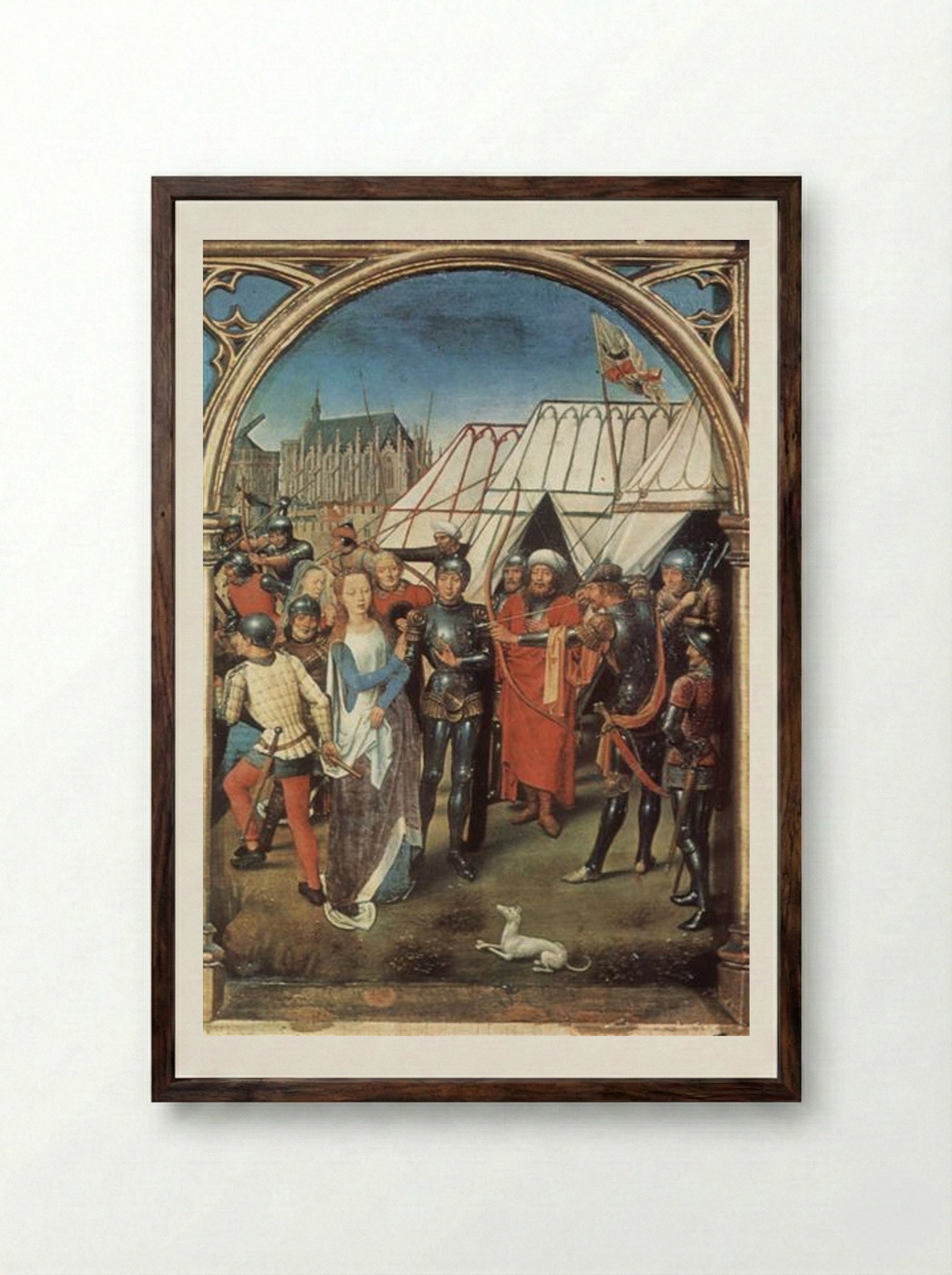 The Reliquary of St. Ursula - Hans Memling - Framed Print Dark Wood