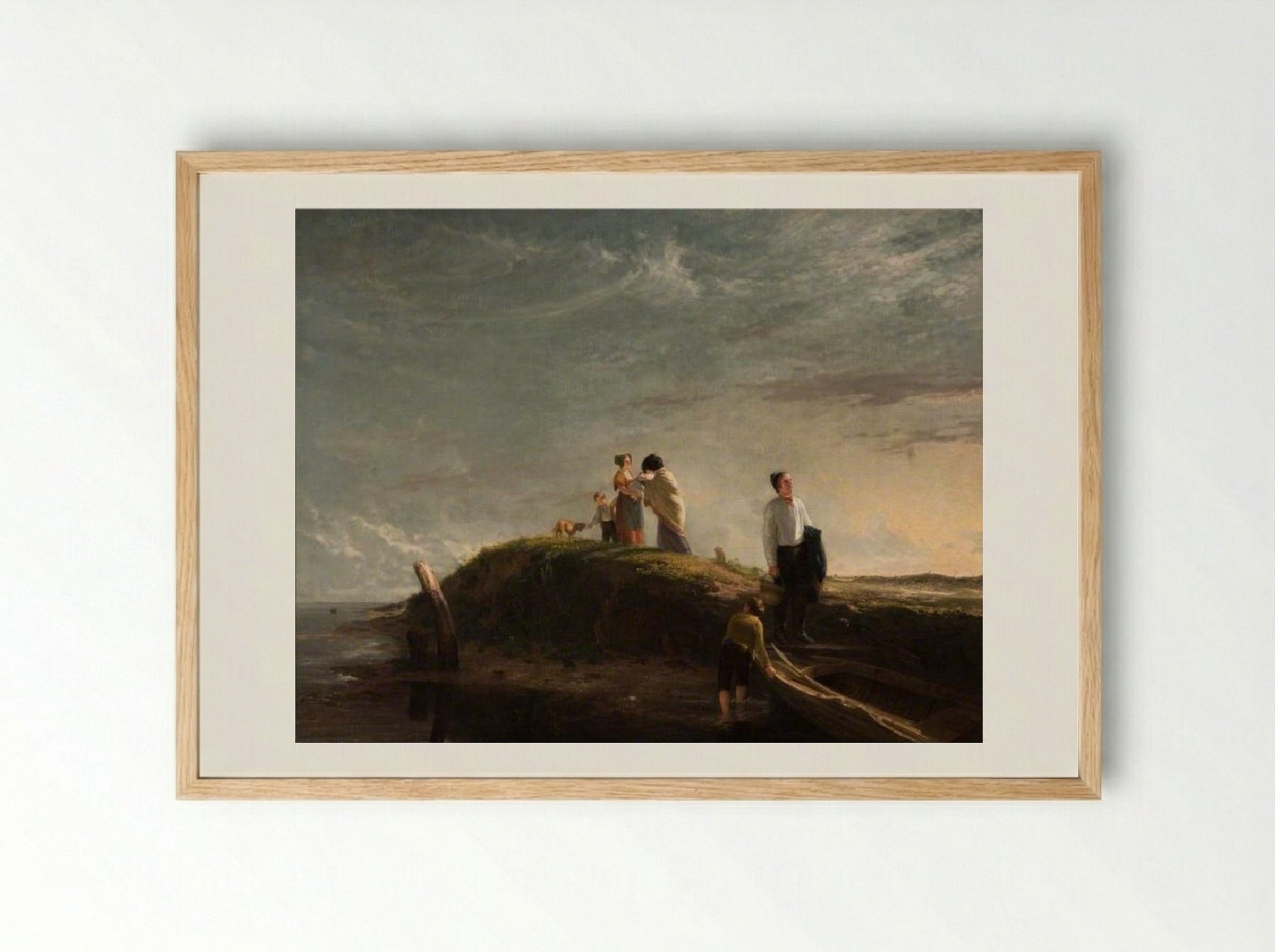 The Reluctant Departure - William Collins - Framed Print Wood