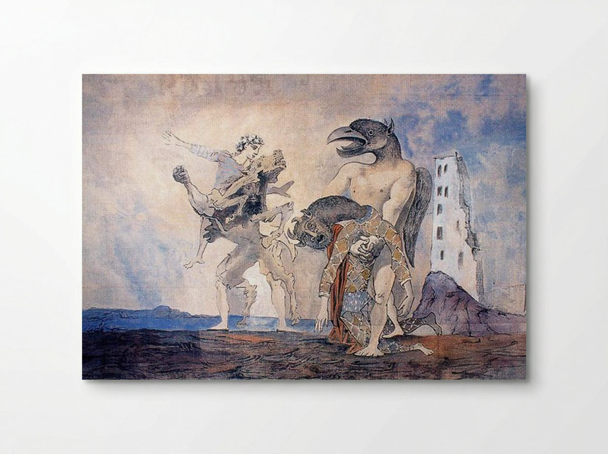 The Remains of Minotaur in a Harlequin Costume - Pablo Picasso - Poster