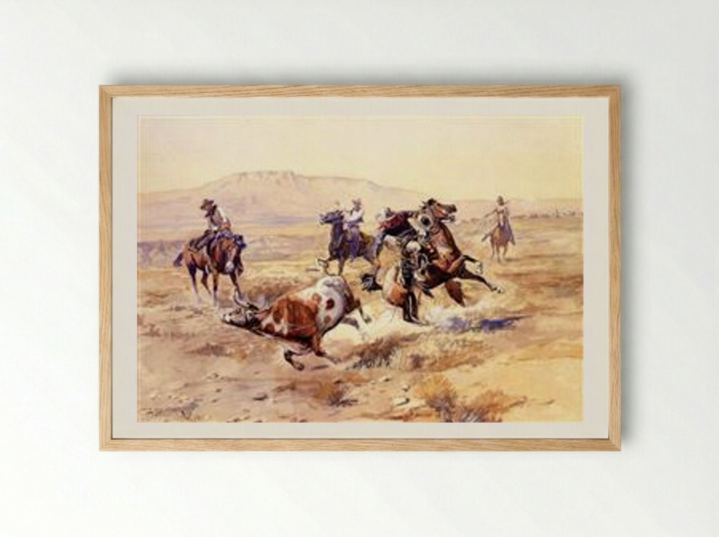 The Renegade - Charles M. Russell - Framed Print Wood