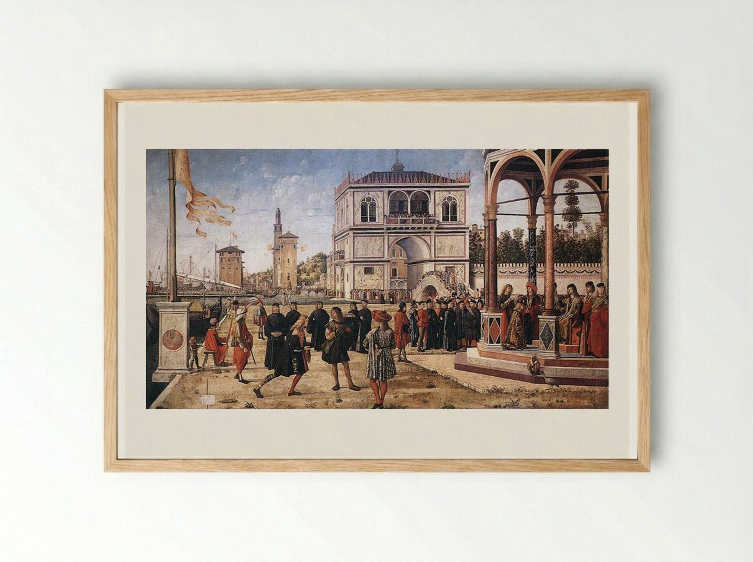 The Repatriation of the English Ambassadors - Vittore Carpaccio - Framed Print Wood