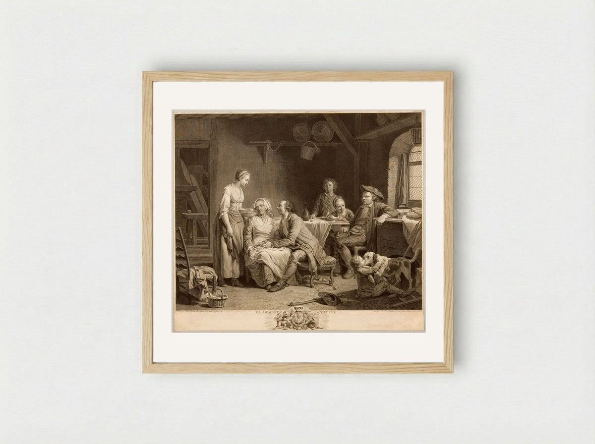 The Request Granted - Charles Clément Bervic - Framed Print Wood