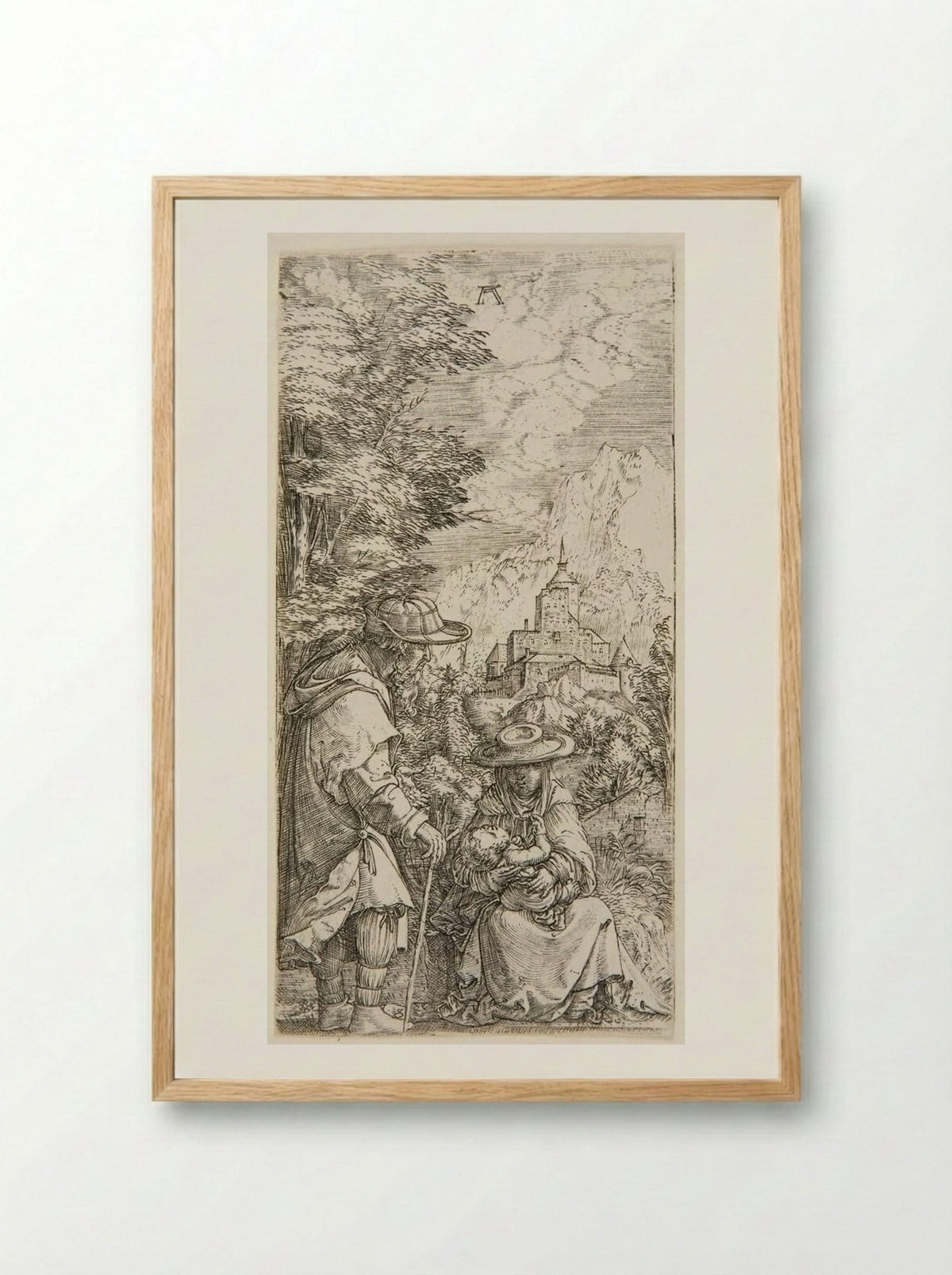 The Rest on the Flight into Egypt - Albrecht Altdorfer - Framed Print Wood