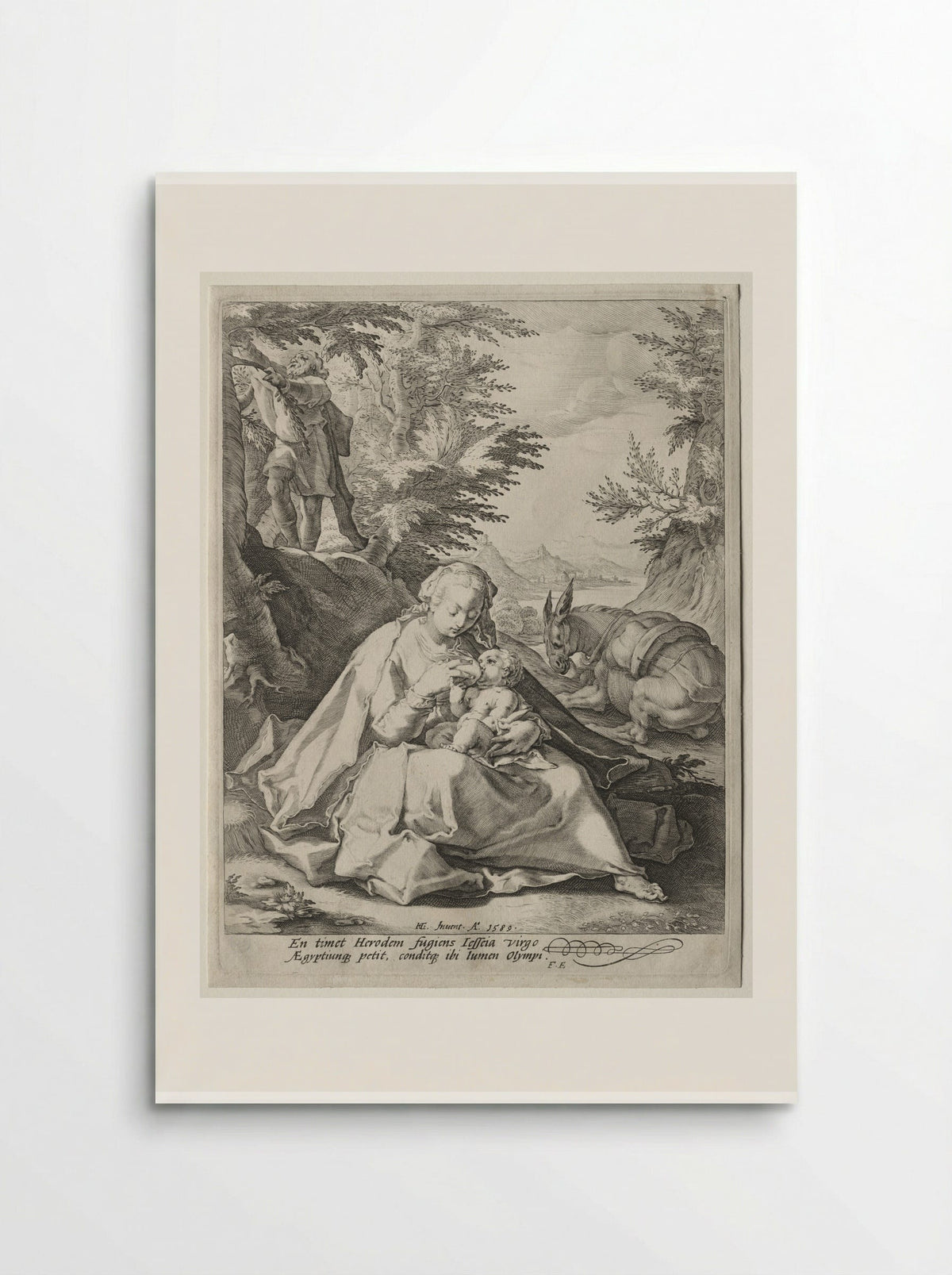 The Rest on the Flight into Egypt - Jacob Matham - Poster