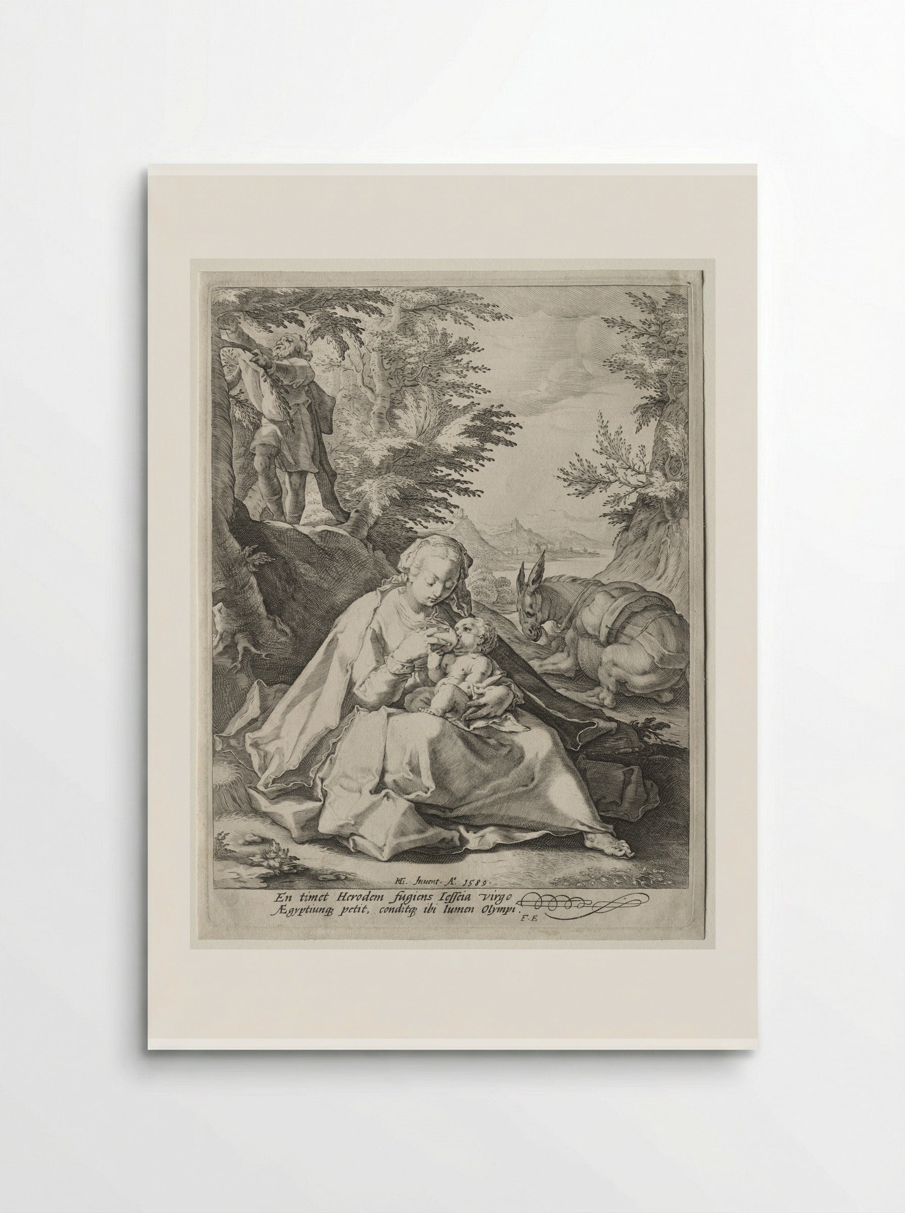 The Rest on the Flight into Egypt - Jacob Matham - Poster