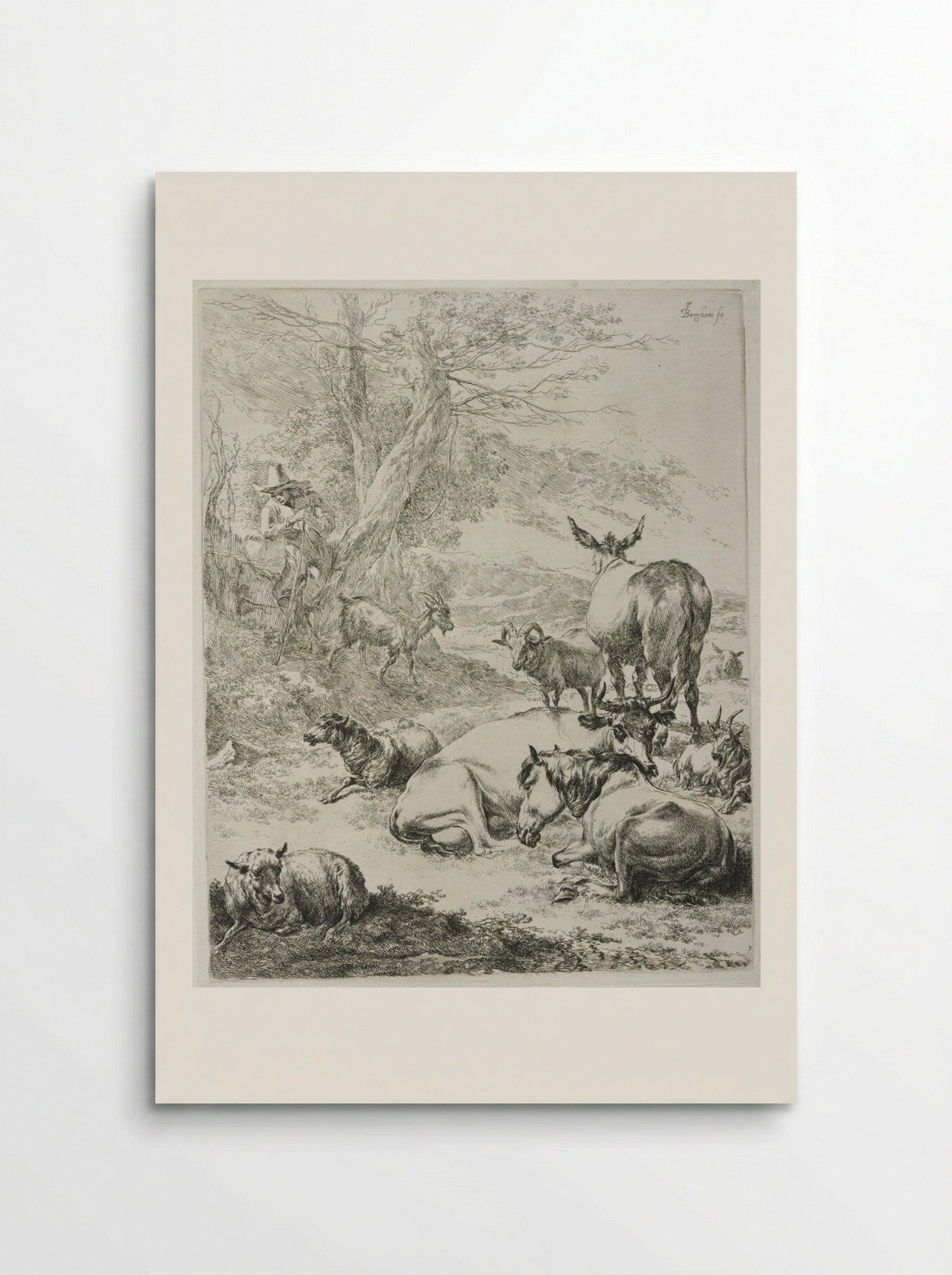 The Resting Herd - Nicolaes Berchem - Poster