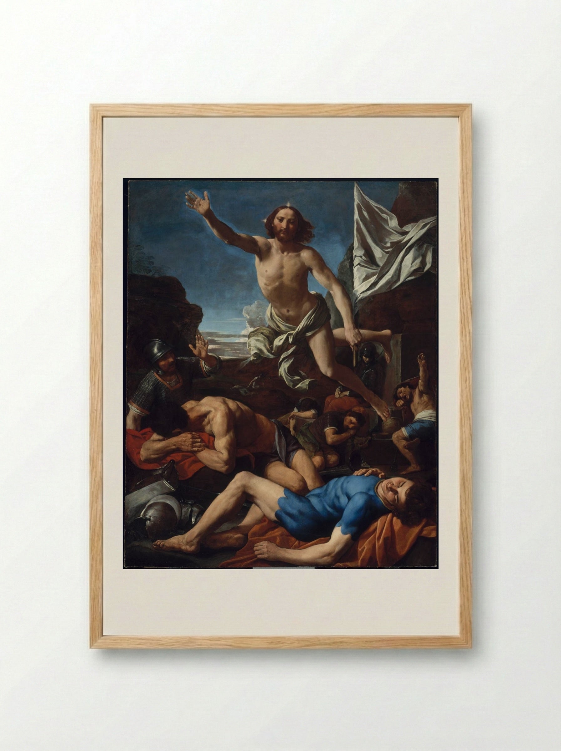 The Resurrection of Christ - Simone Cantarini - Framed Print Wood
