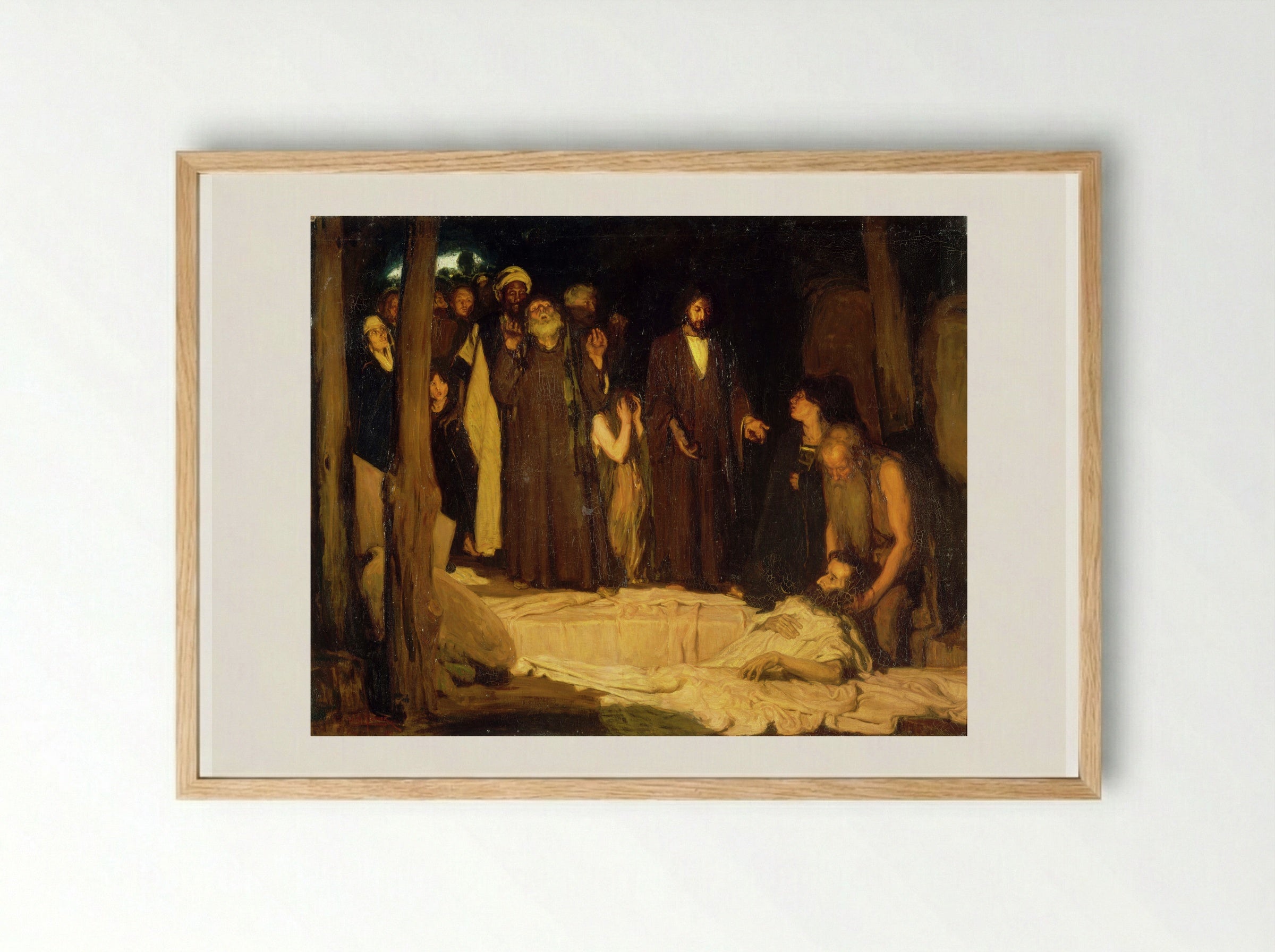 The Resurrection of Lazarus - Henry Ossawa Tanner - Framed Print Wood