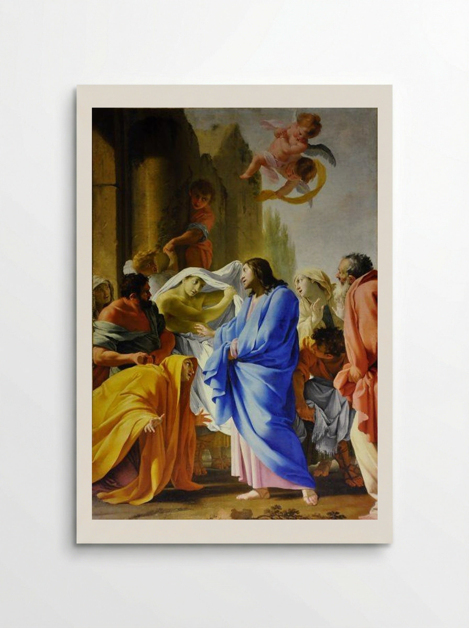 The Resurrection of the Widow of Nain's Son - Eustache Le Sueur - Poster