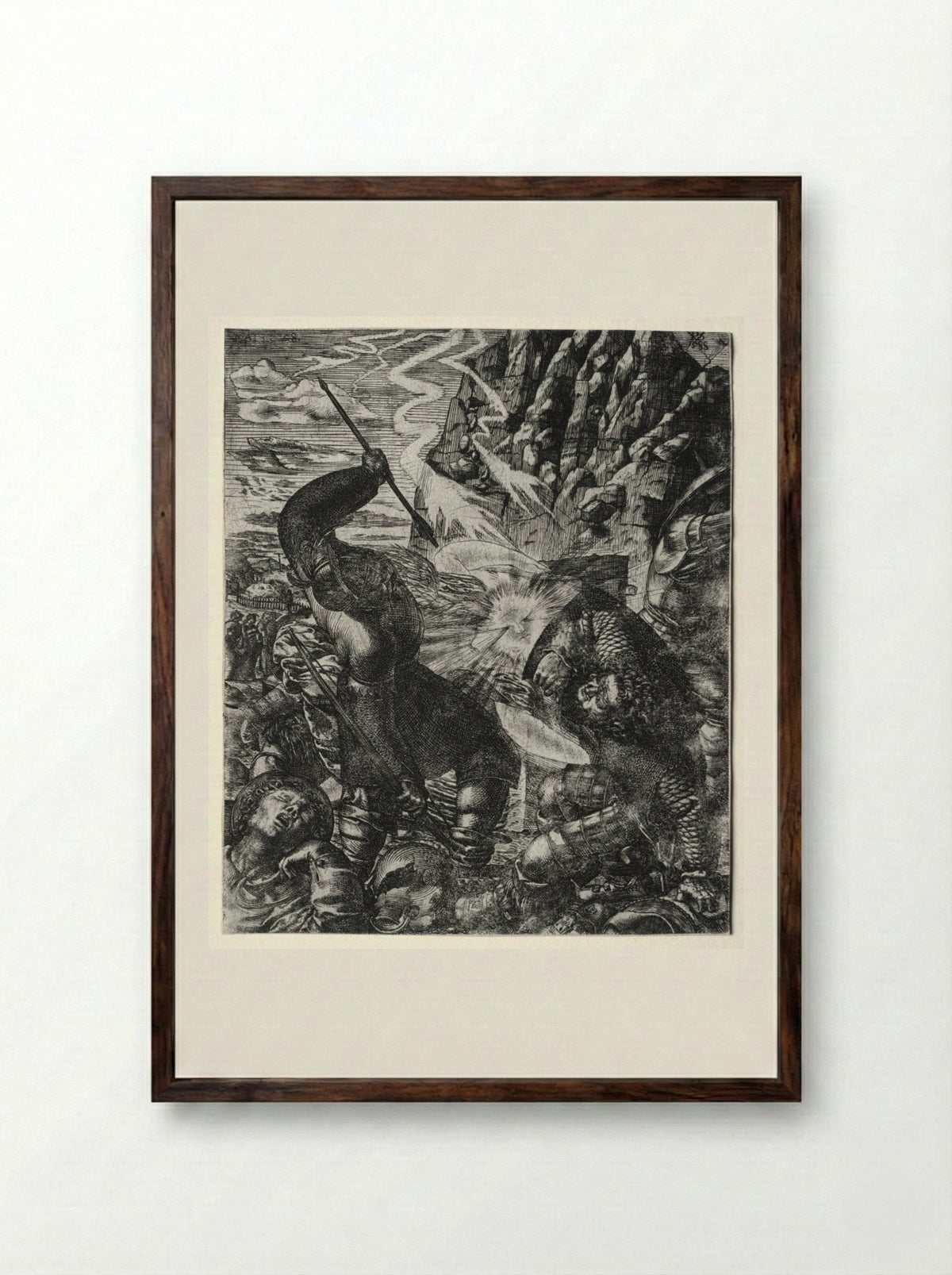The Resurrection - Philipp Uffenbach - Framed Print Dark Wood
