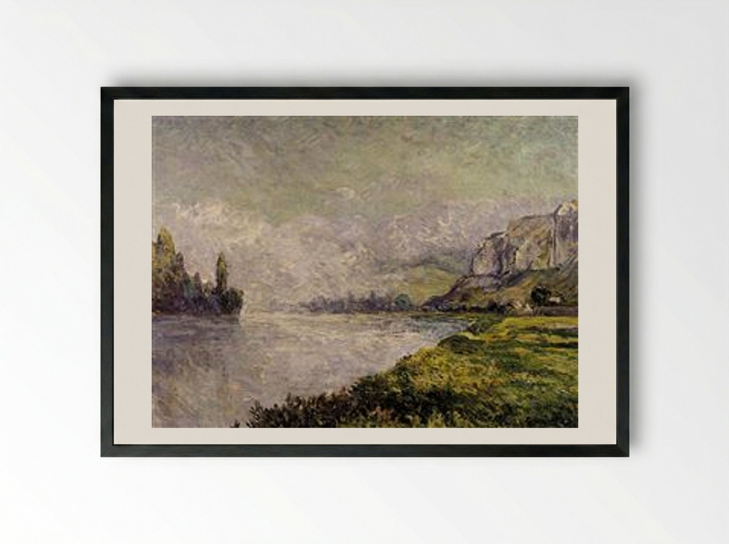 The Retreating Fog, Morning, Les Andelys - Maxime Maufra - Framed Print Black