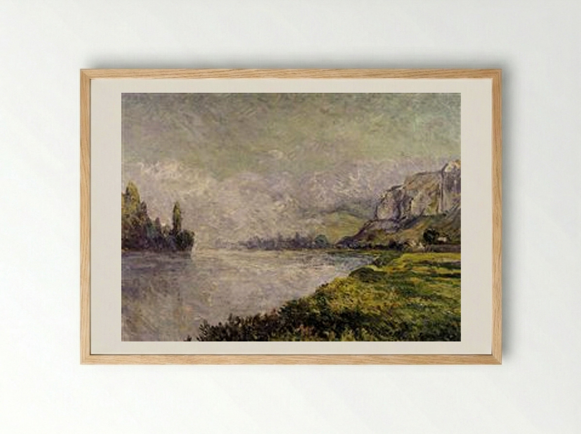 The Retreating Fog, Morning, Les Andelys - Maxime Maufra - Framed Print Wood