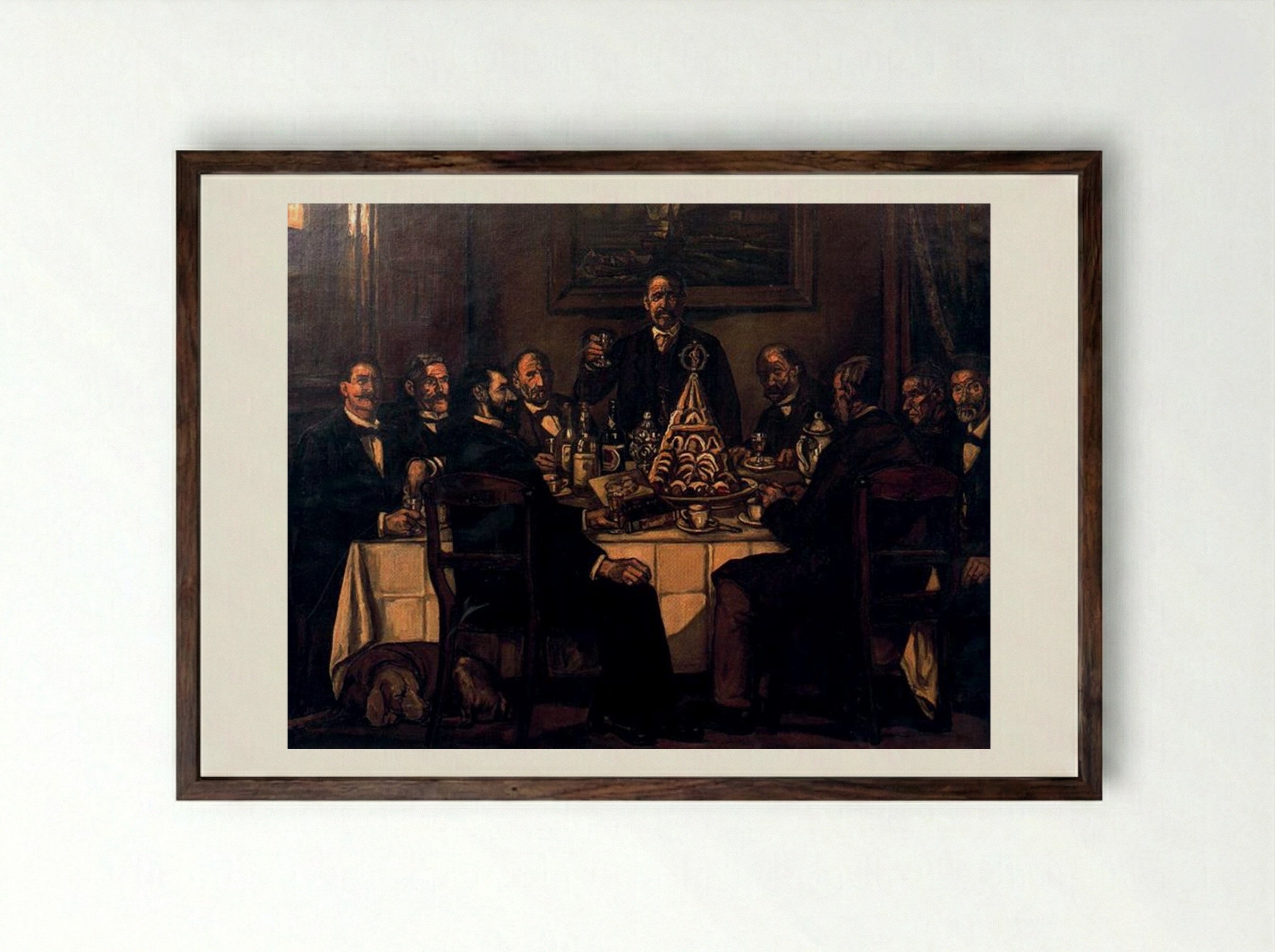 The Return of the Indian - José Gutiérrez Solana - Framed Print Dark Wood
