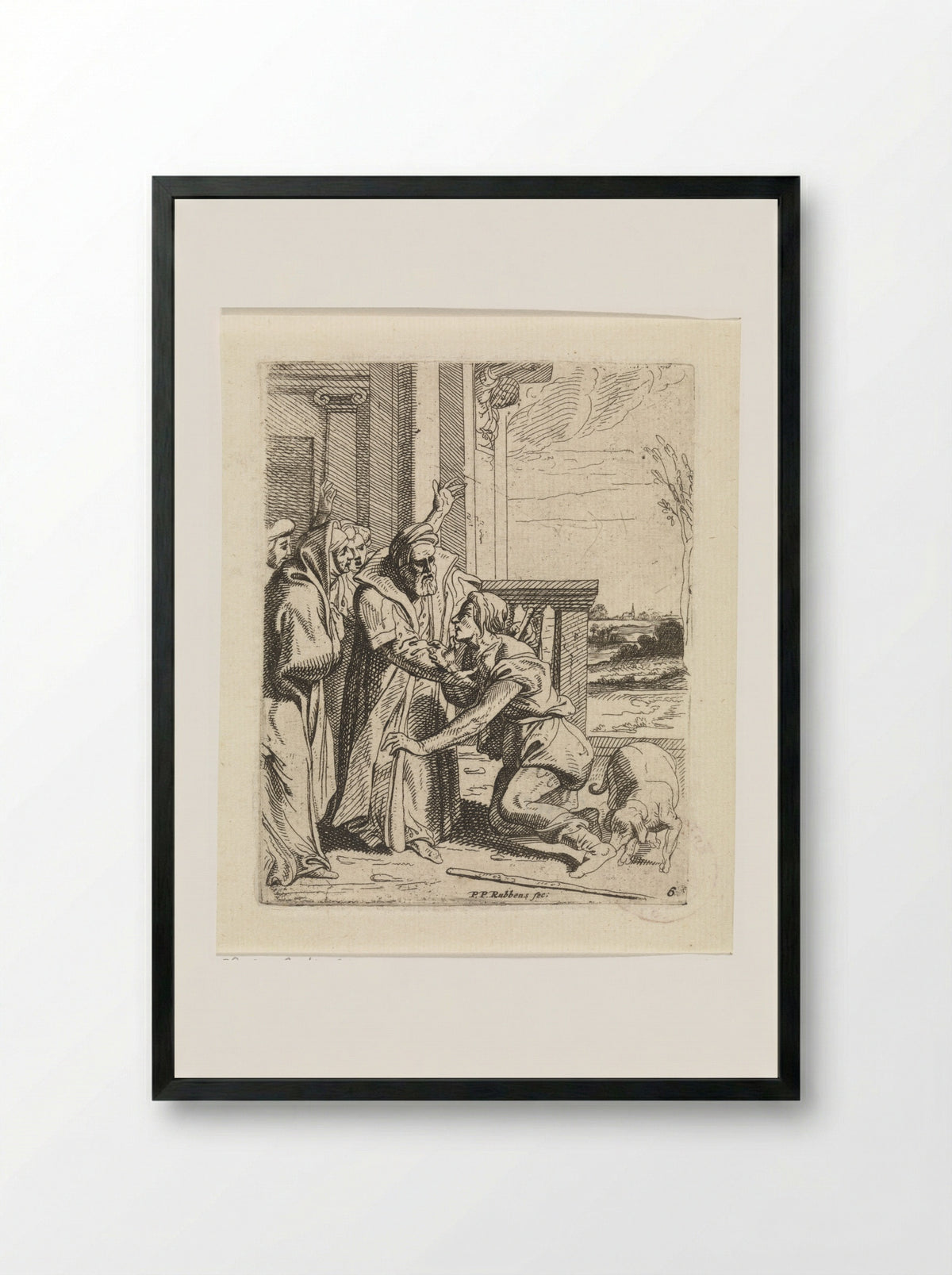 The Return of the Prodigal Son - Peter Paul Rubens - Framed Print Black