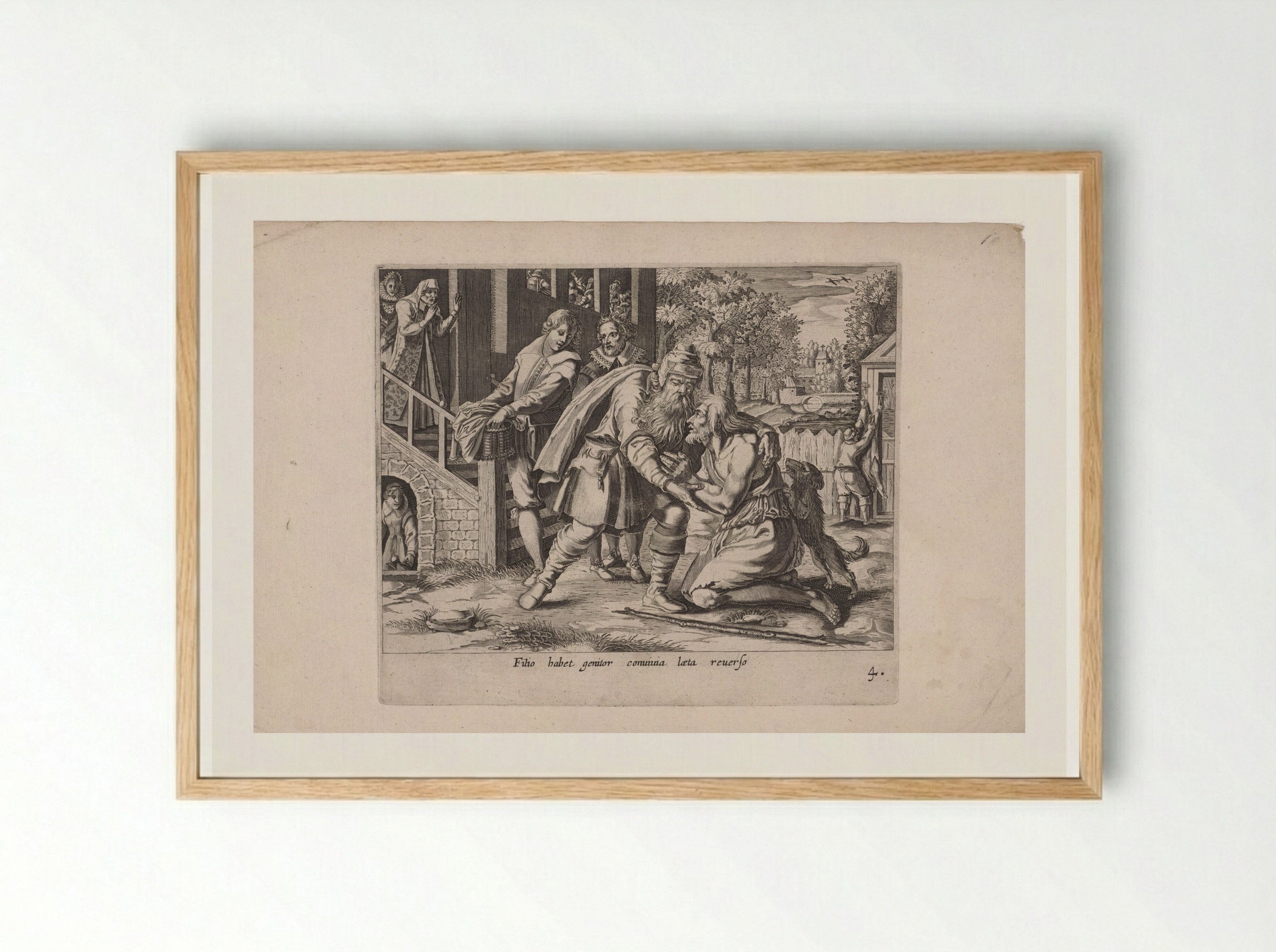 The Return of the Prodigal Son - Salomon Savery - Framed Print Wood