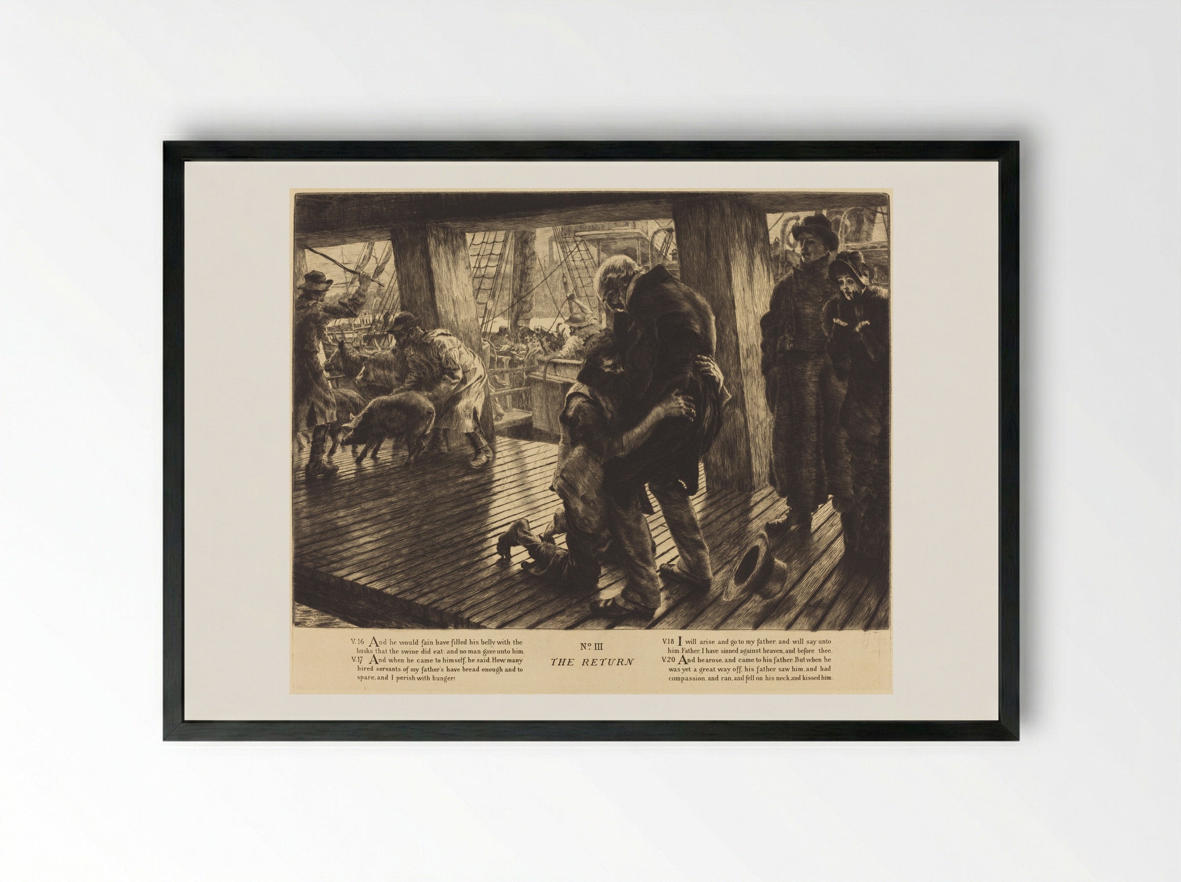 The Return - James Tissot - Framed Print Black