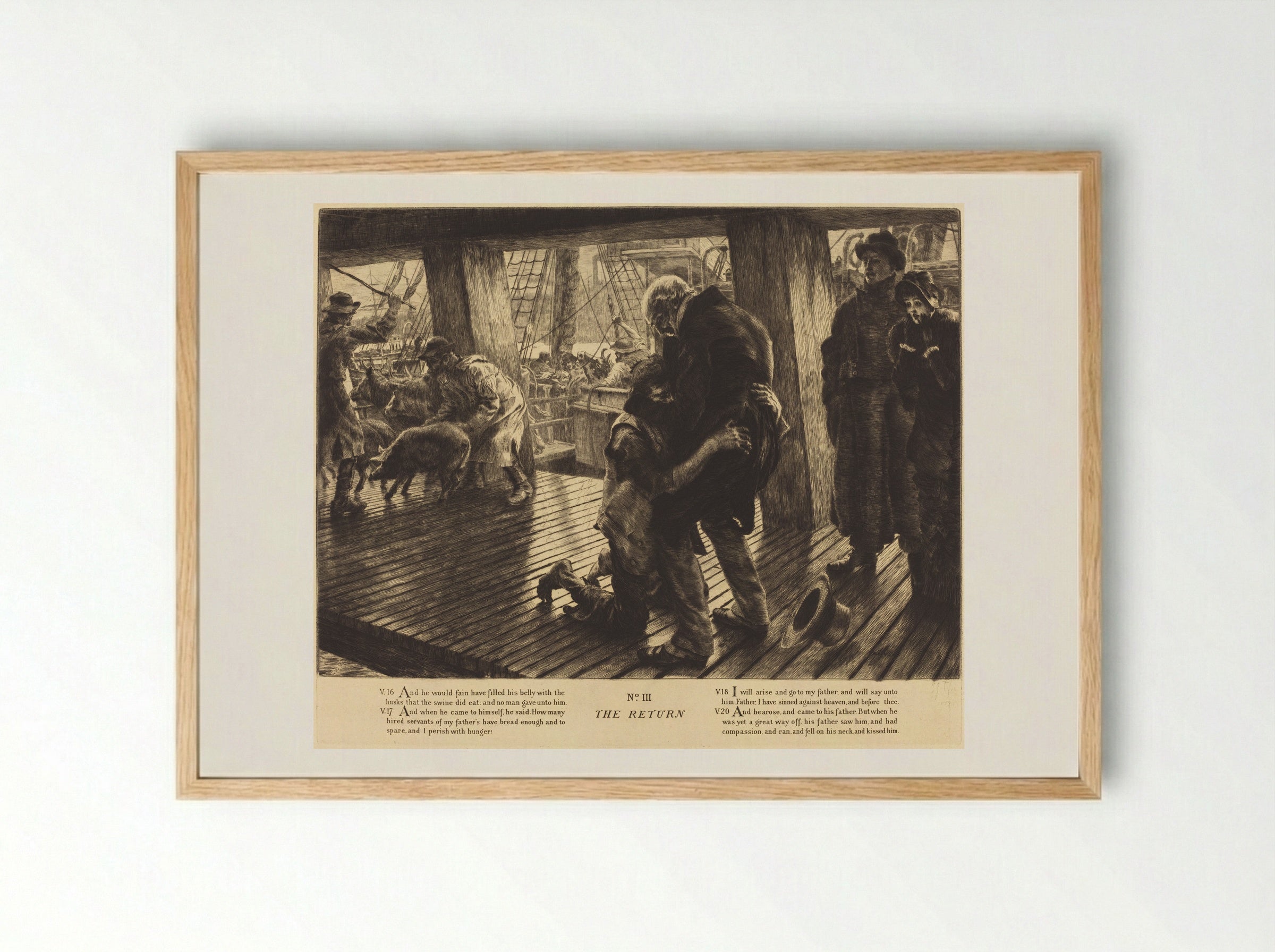 The Return - James Tissot - Framed Print Wood