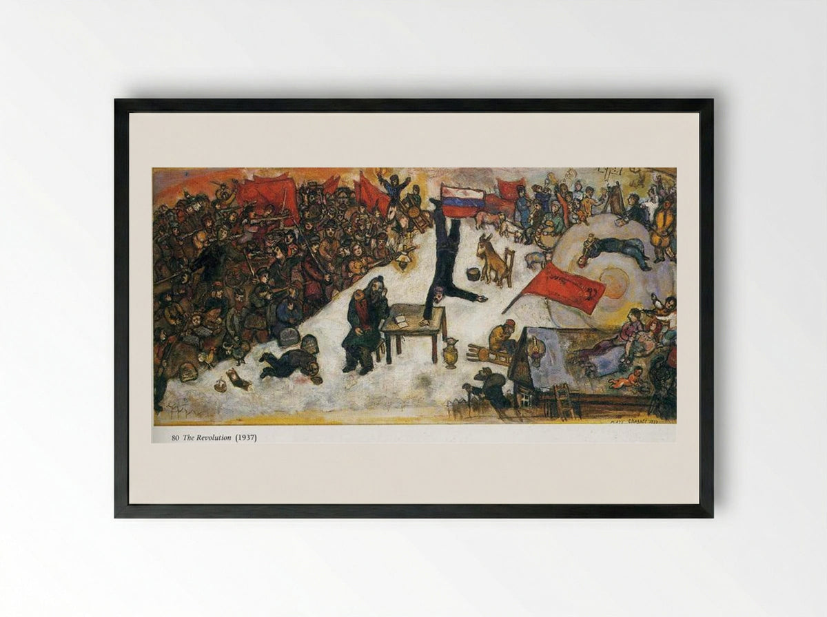 The Revolution - Marc Chagall - Framed Print Black