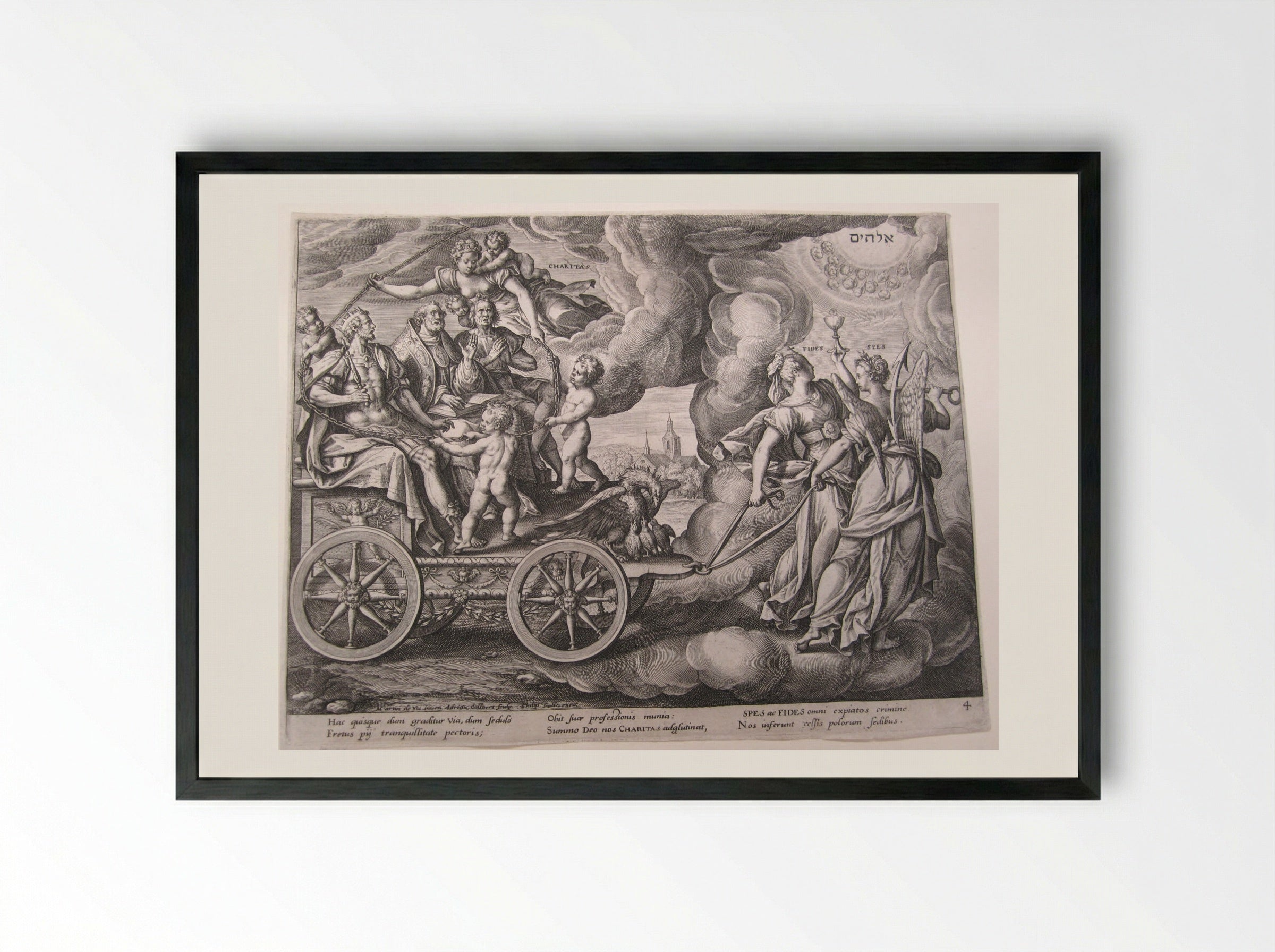 The Reward for Fulfilling the Tasks - Adriaen Collaert - Framed Print Black
