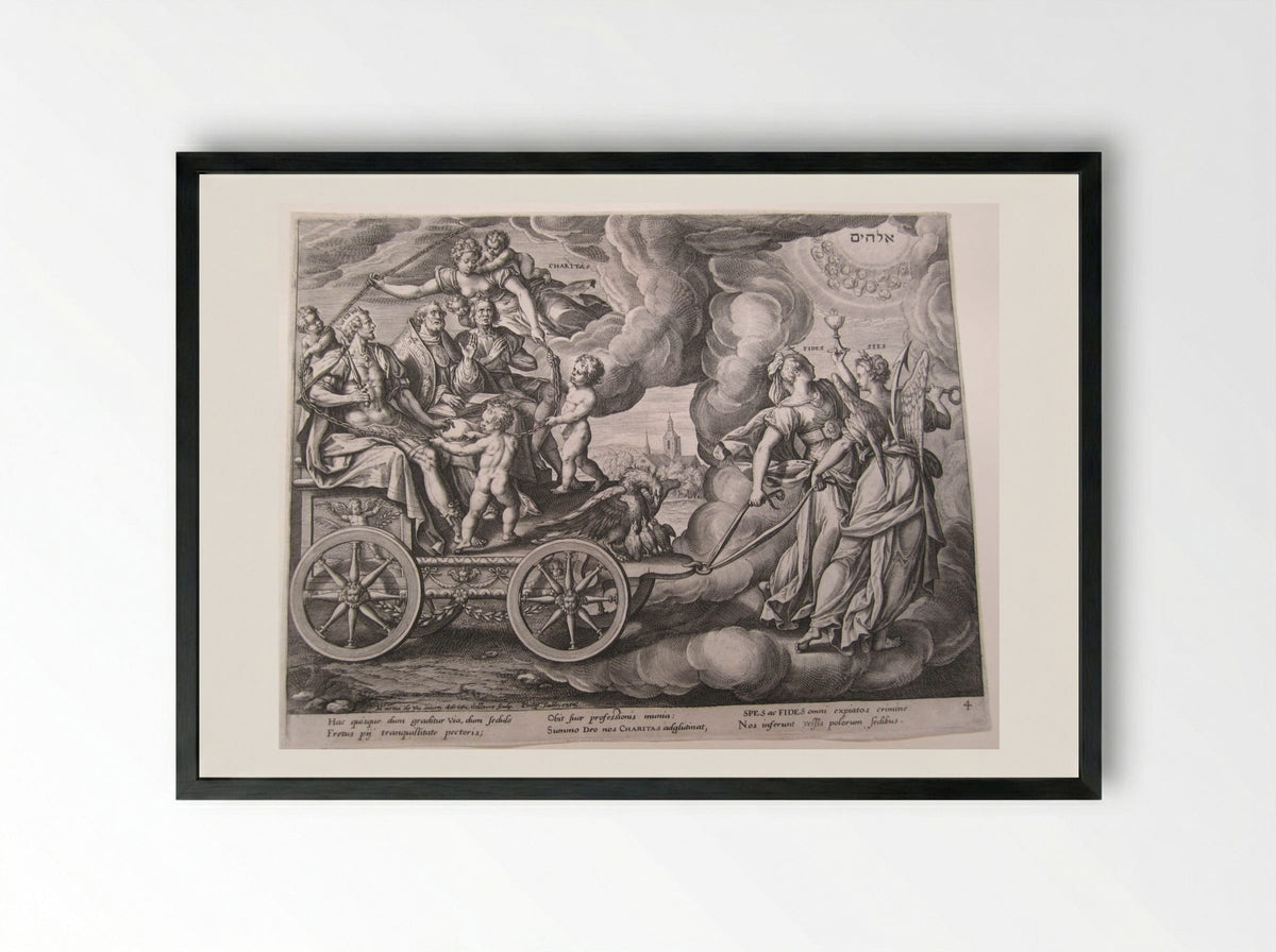 The Reward for Fulfilling the Tasks - Adriaen Collaert - Framed Print Black