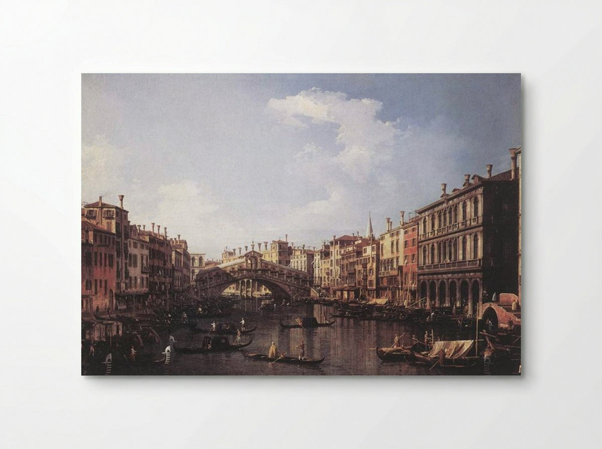 The Rialto Bridge from the South - Canaletto - Poster