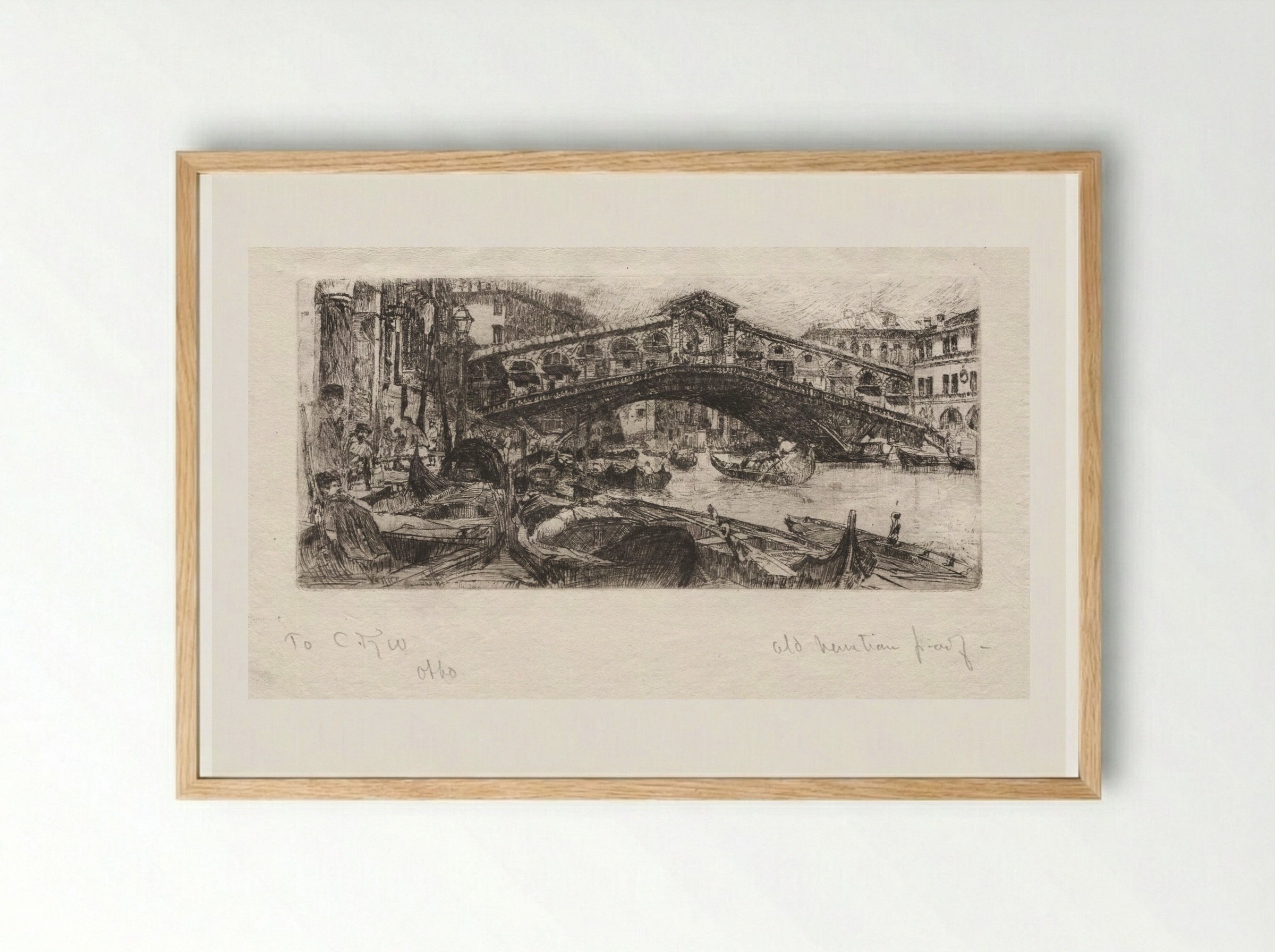 The Rialto, Venice - Otto H. Bacher - Framed Print Wood