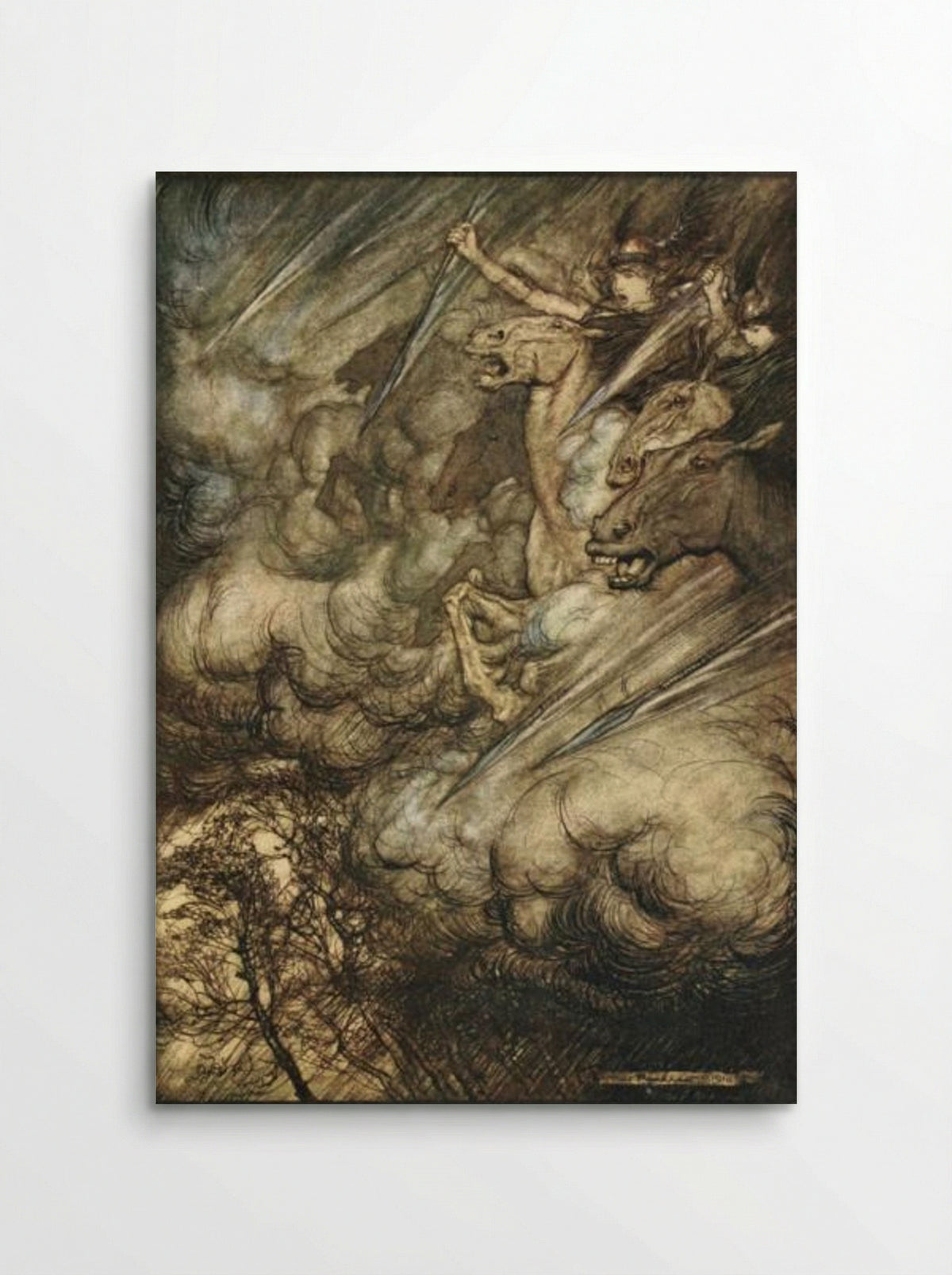 The Ride of the Valkyries - Arthur Rackham - Poster