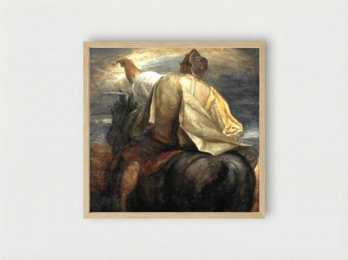 The Rider on the Pale Horse - George Frederick Watts - Framed Print Wood