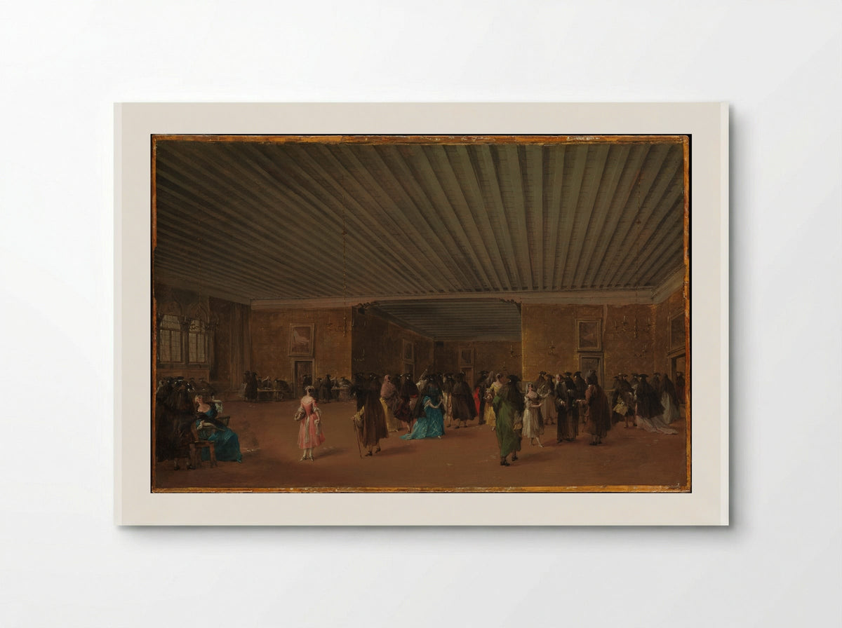 The Ridotto Pubblico at Palazzo Dandolo - Francesco Guardi - Poster