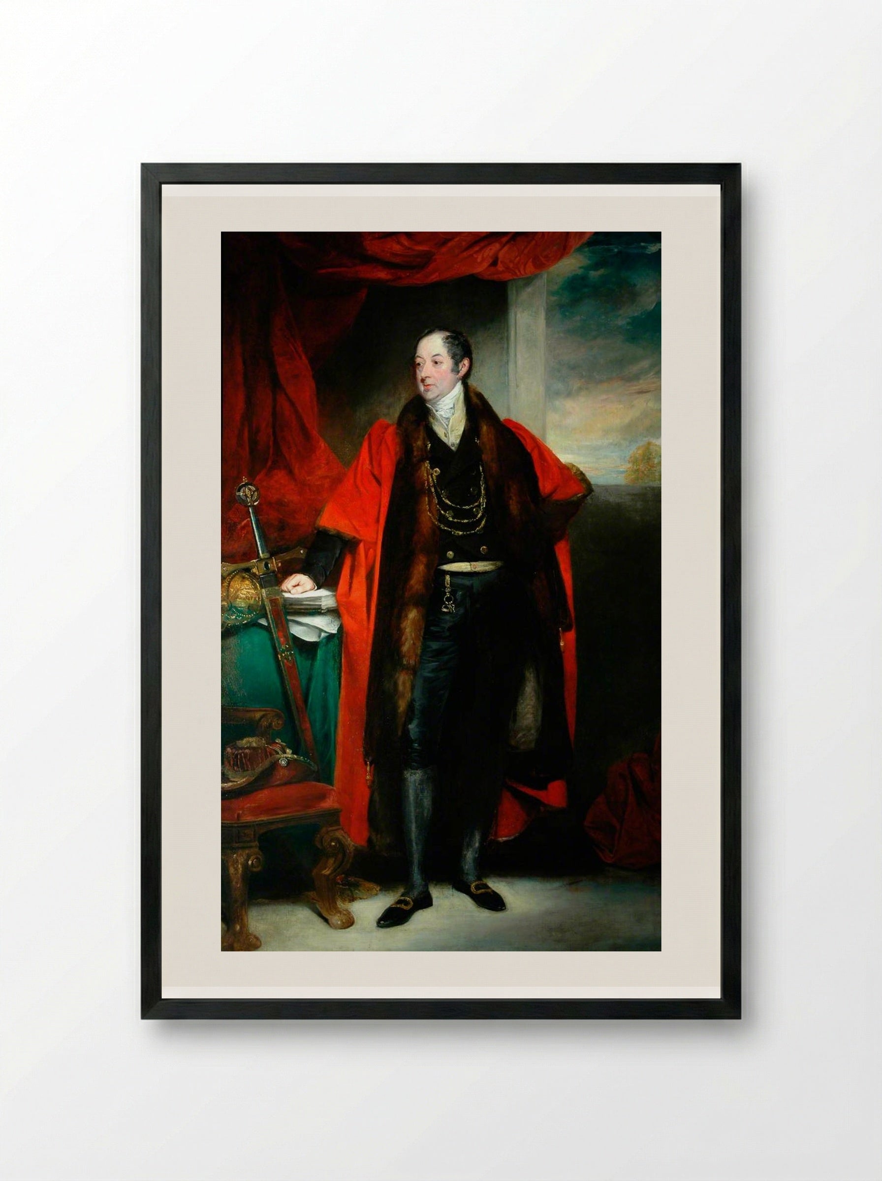 The Right Honourable Lawrence, Lord Dundas, as Lord Mayor of York - John Jackson - Framed Print Black
