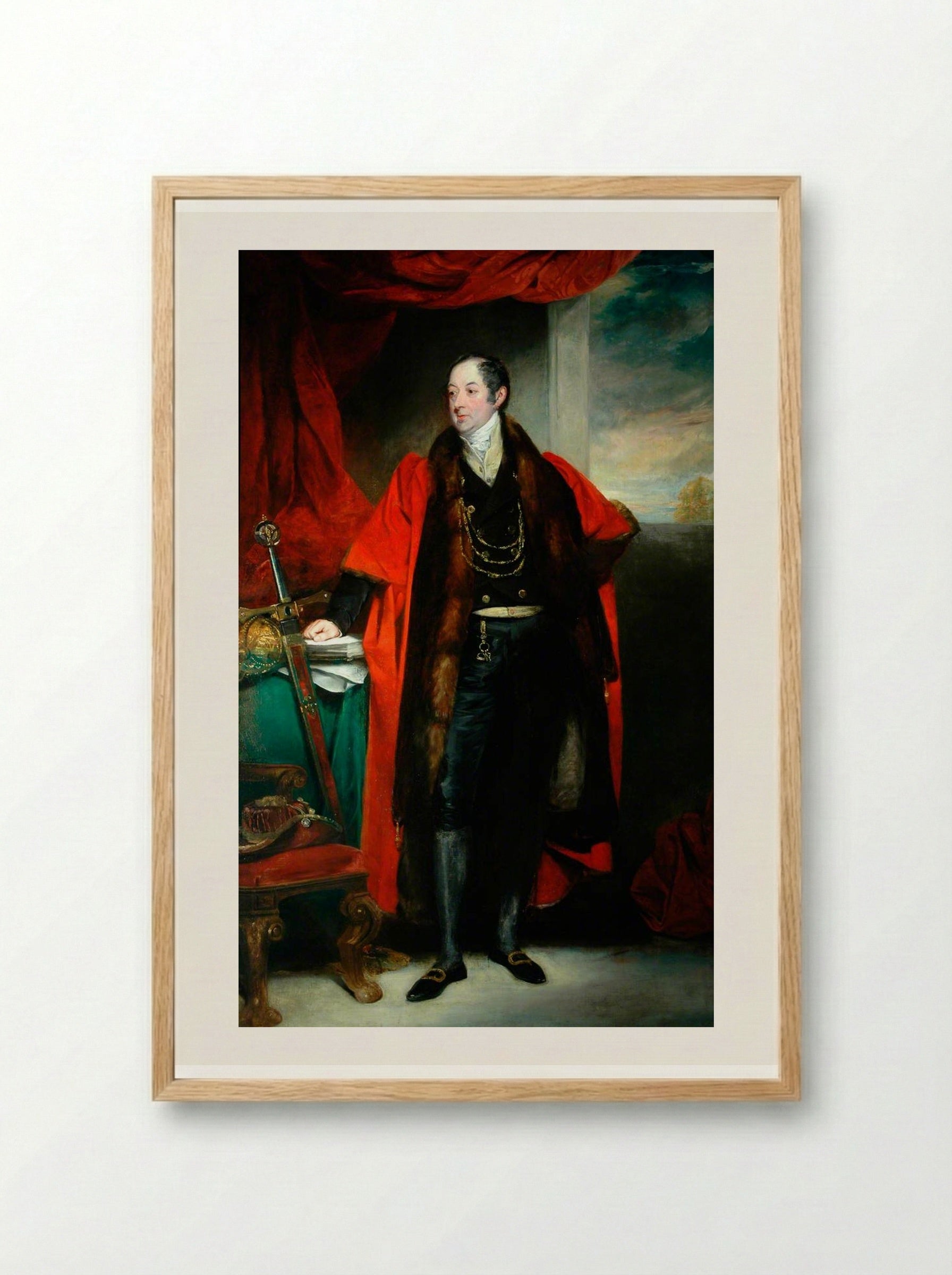 The Right Honourable Lawrence, Lord Dundas, as Lord Mayor of York - John Jackson - Framed Print Wood