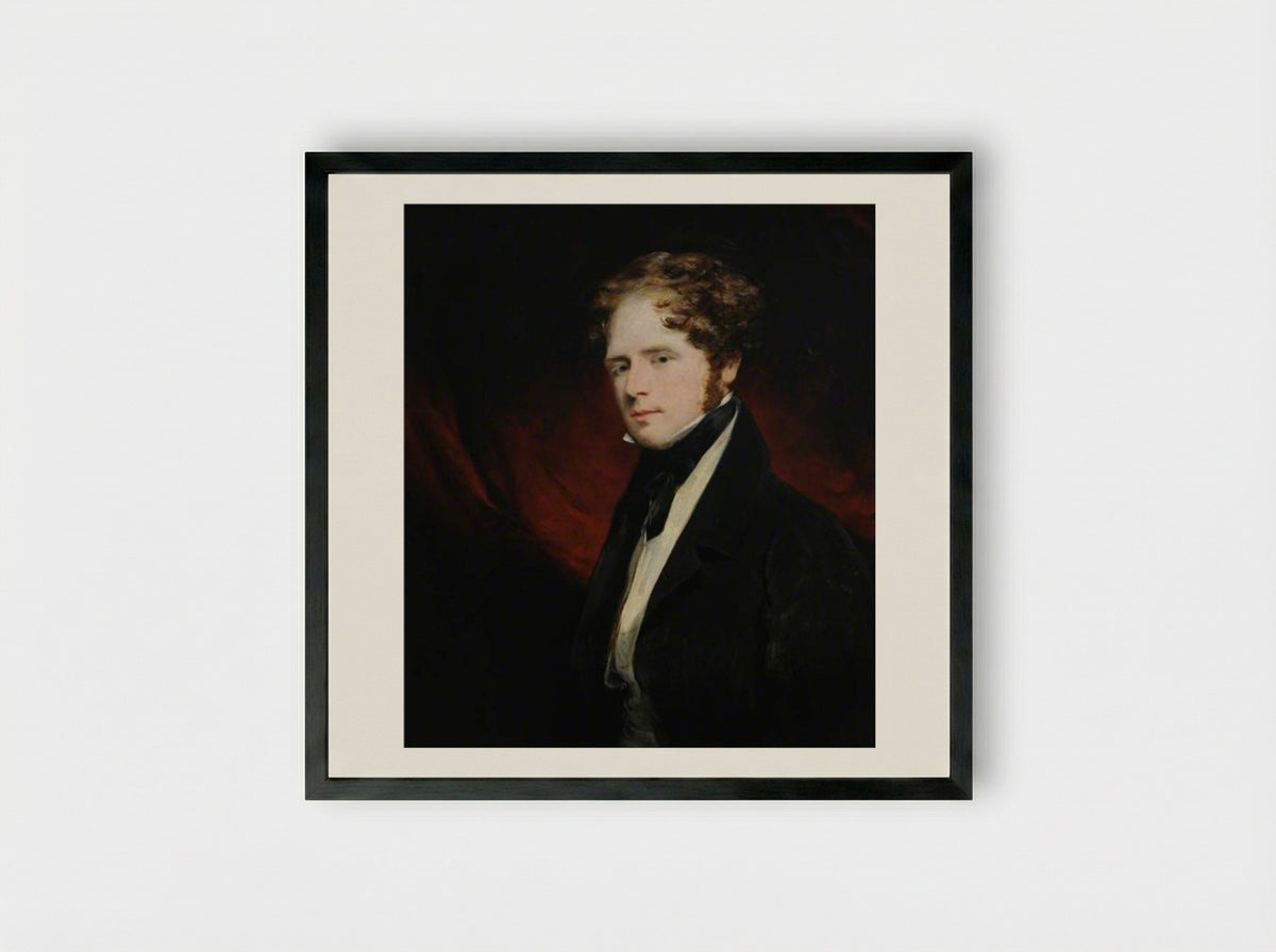The Right Honourable William Saunders Sebright Lascelles - John Jackson - Framed Print Black