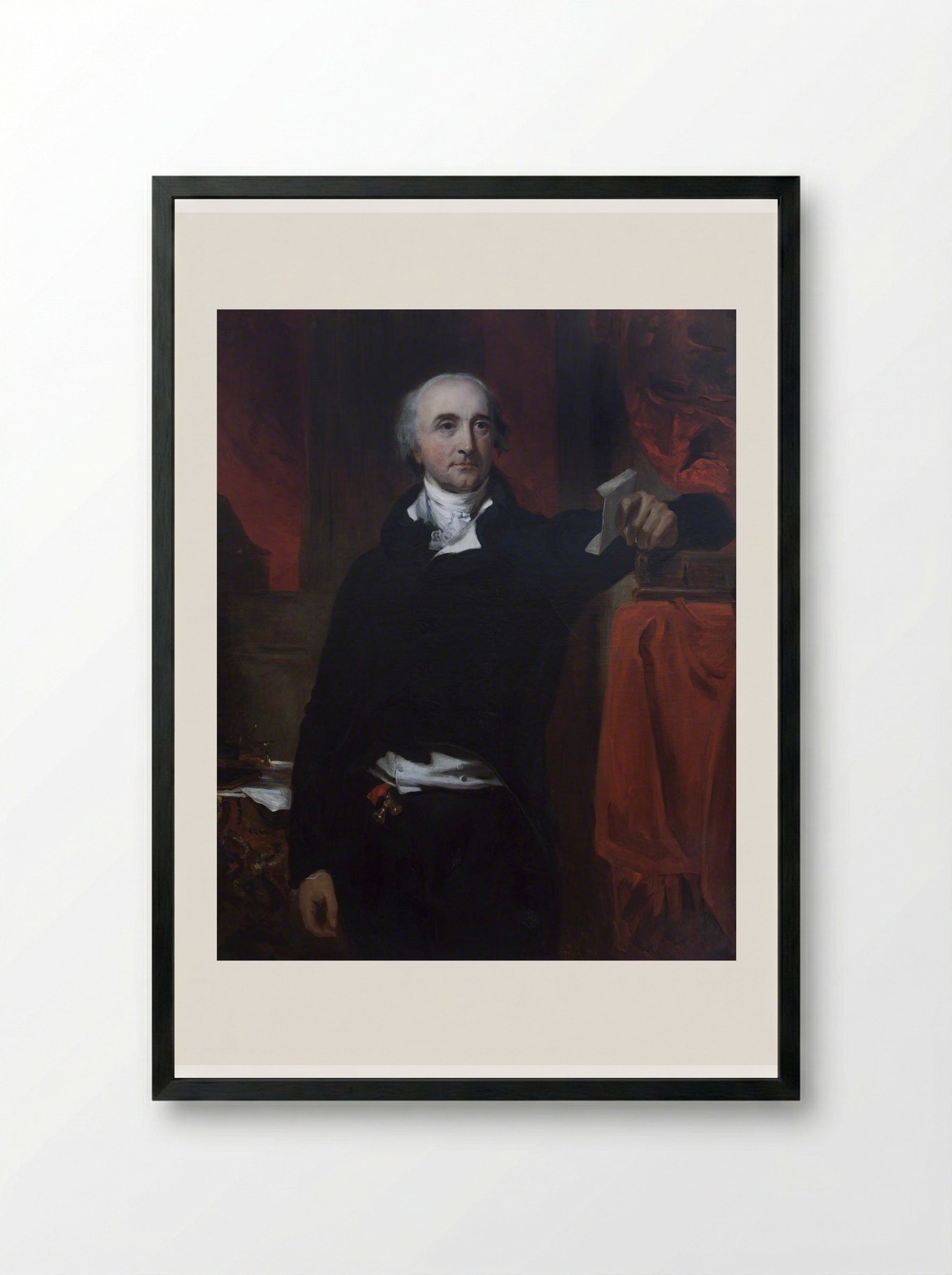 The Right Honourable William Windham III - John Jackson - Framed Print Black