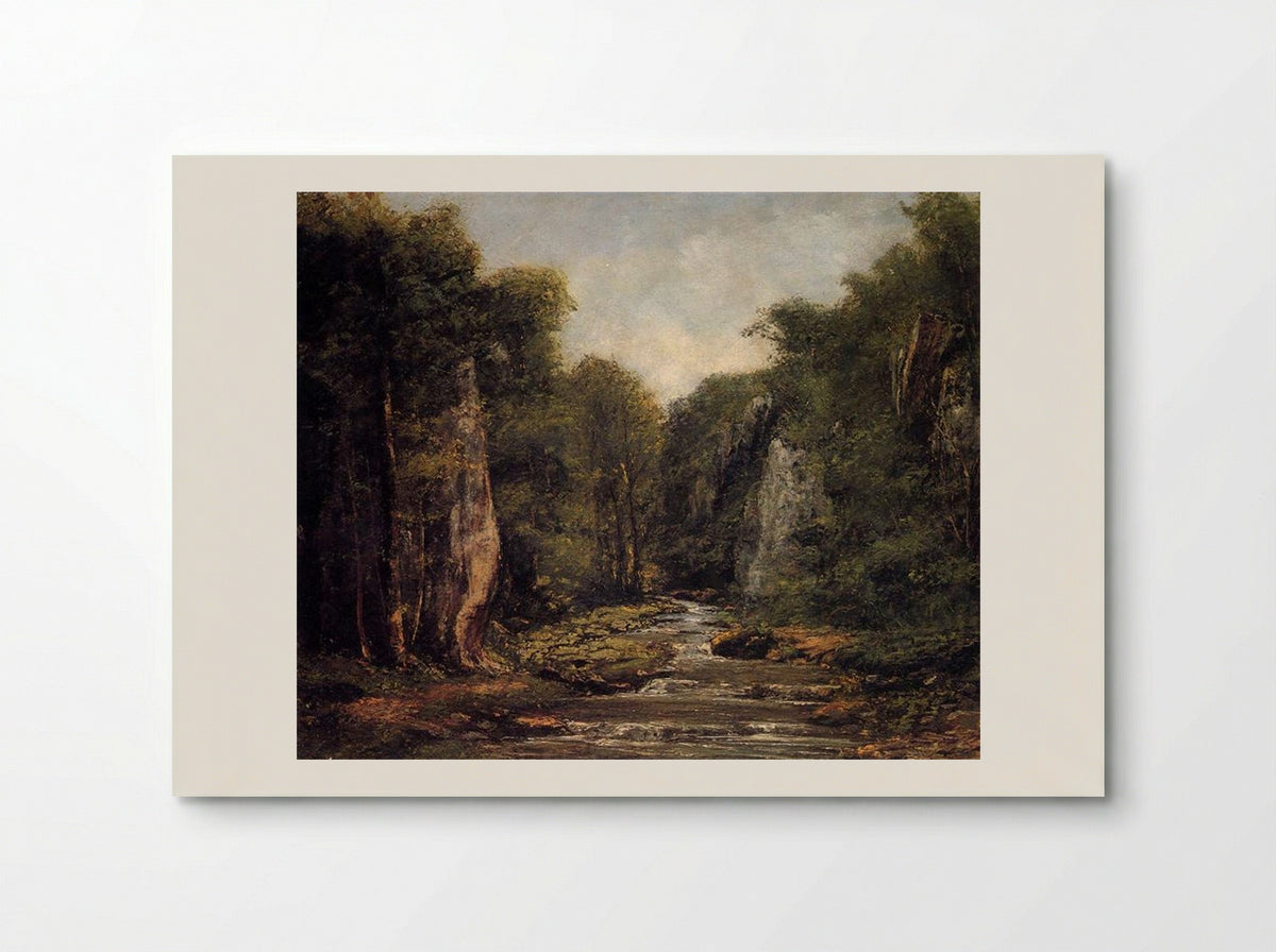 The River Plaisir Fontaine - Gustave Courbet - Poster