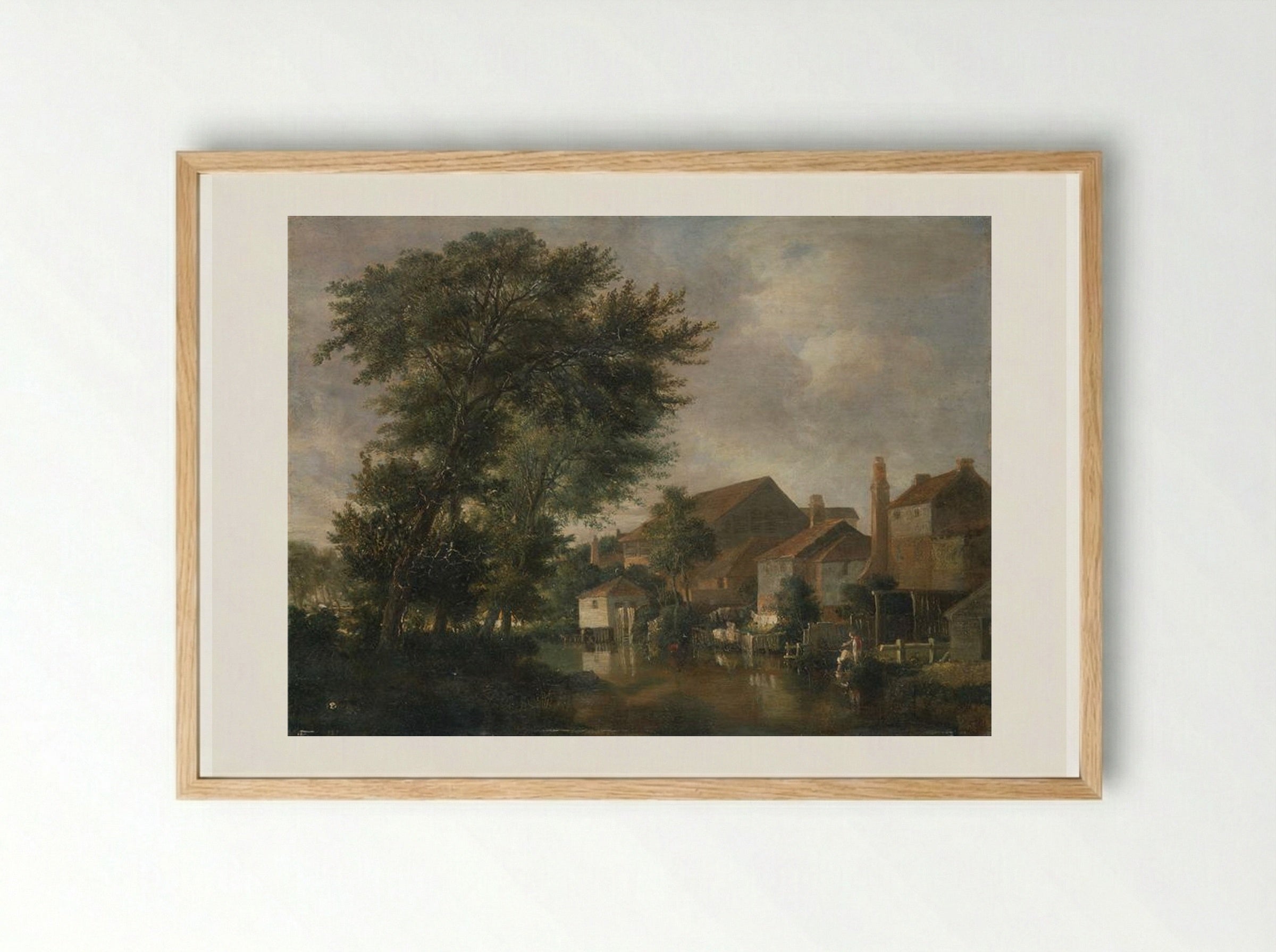 The River Wensum, Norwich - John Crome - Framed Print Wood