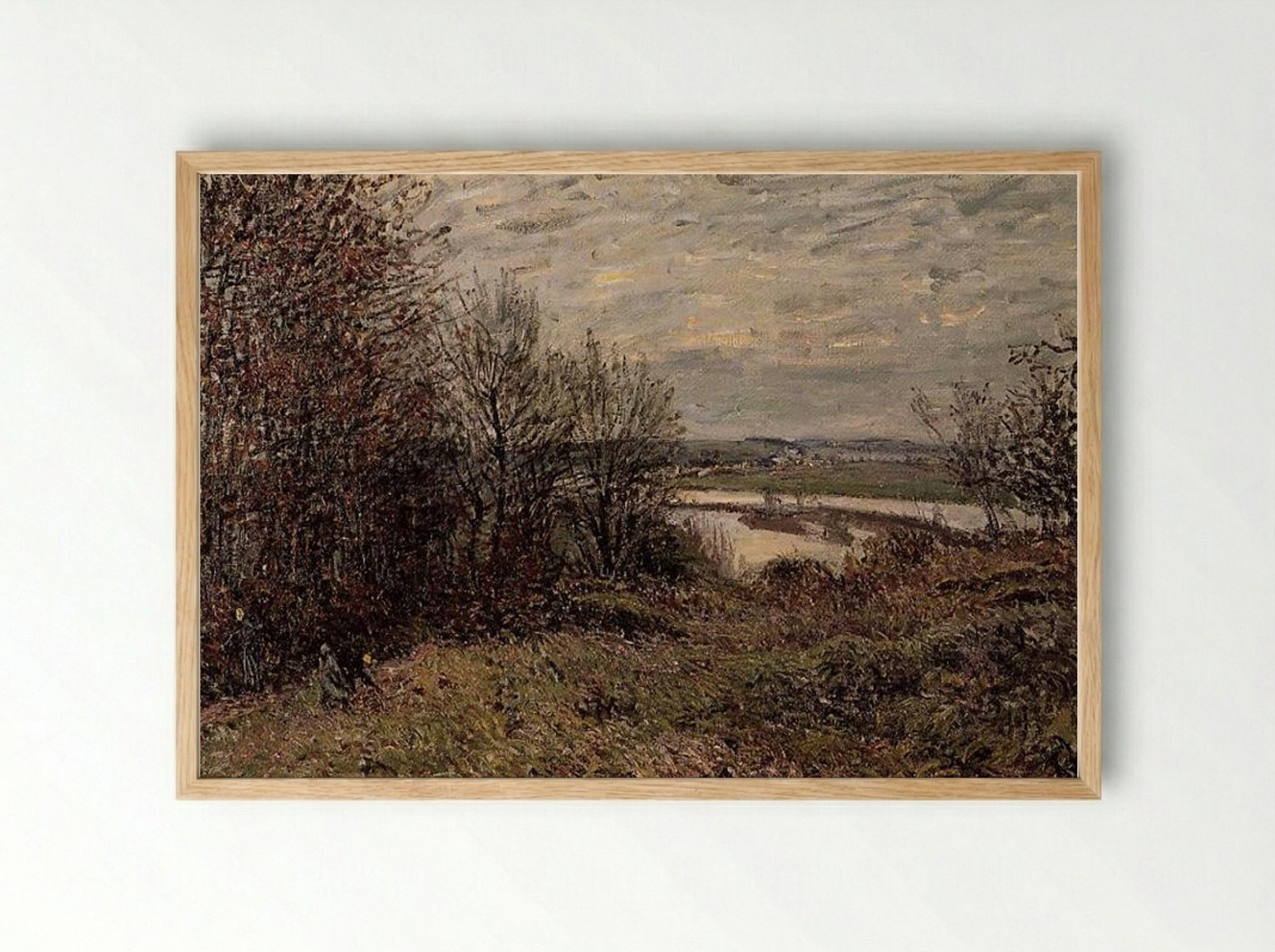 The Roches Courtaut Wood, near By - Alfred Sisley - Framed Print Wood