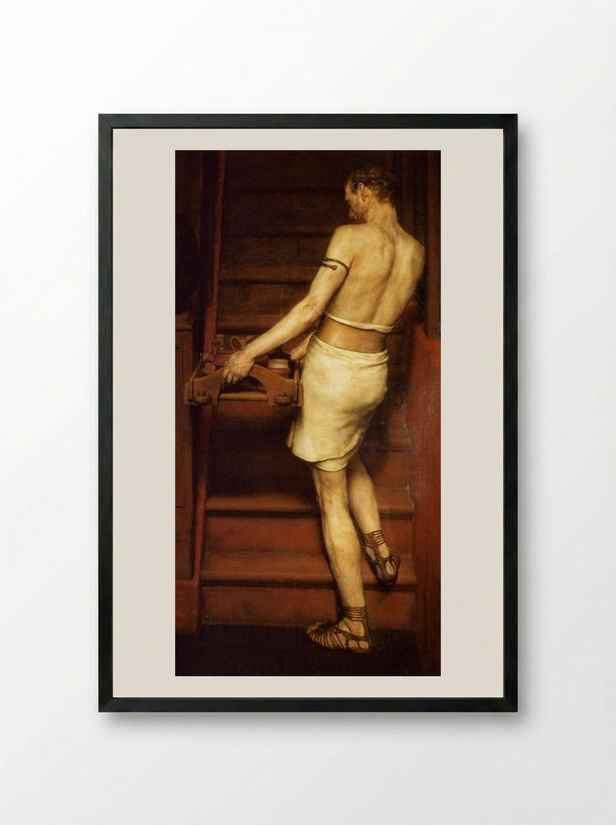 The Roman Potter - Sir Lawrence Alma-Tadema - Framed Print Black