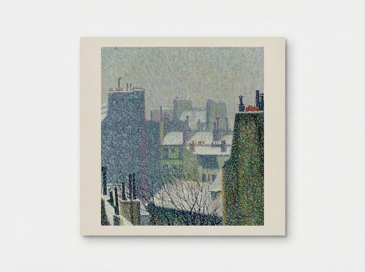 The Roofs of Paris in the Snow - Auguste Herbin - Poster