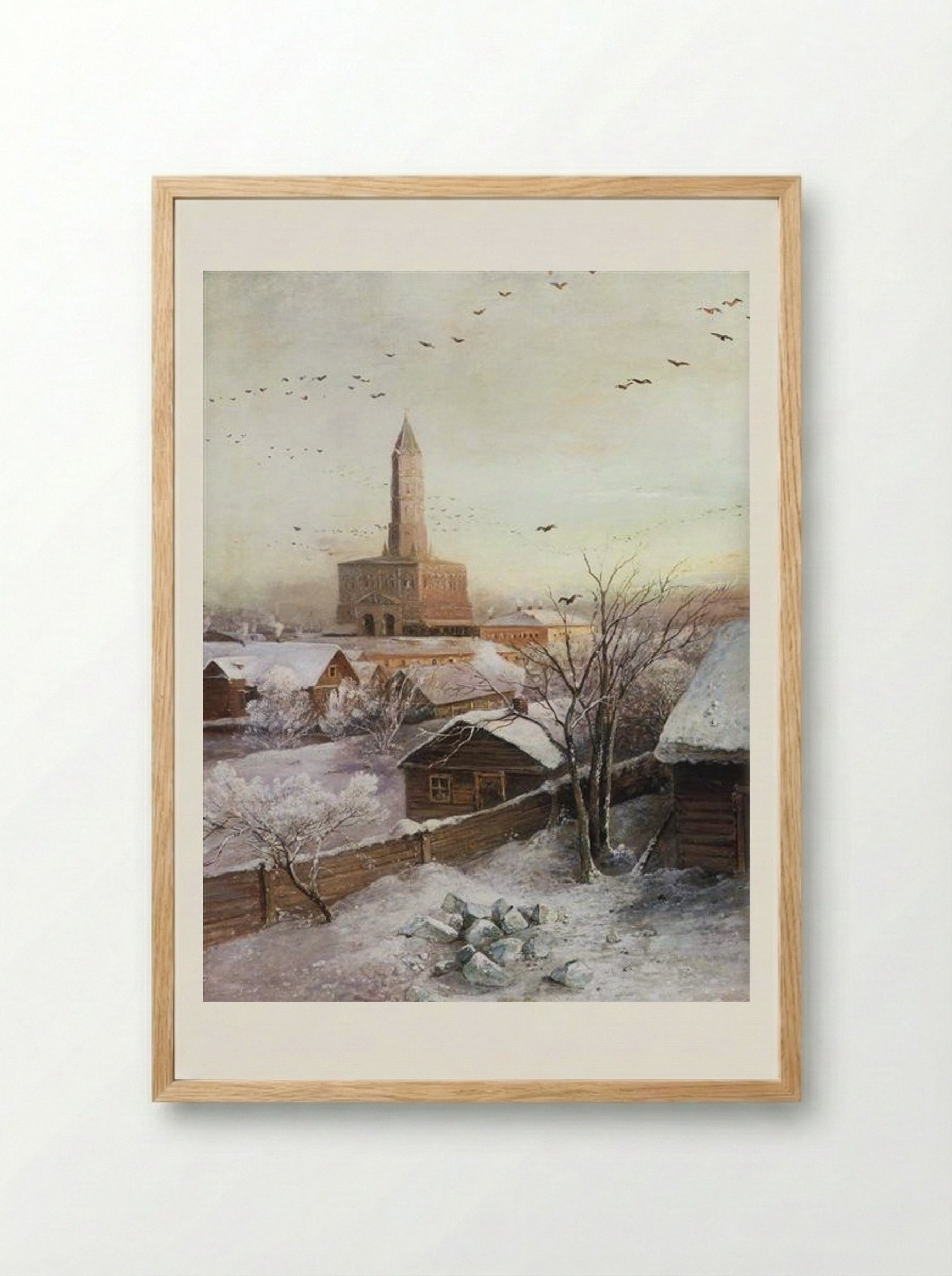 The Rooks Have Come Back - Aleksey Savrasov - Framed Print Wood