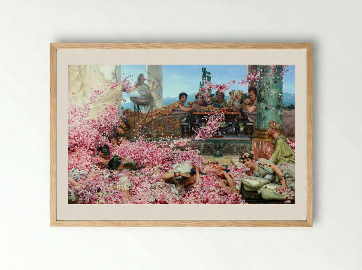 The Roses of Heliogabalus - Sir Lawrence Alma-Tadema - Framed Print Wood