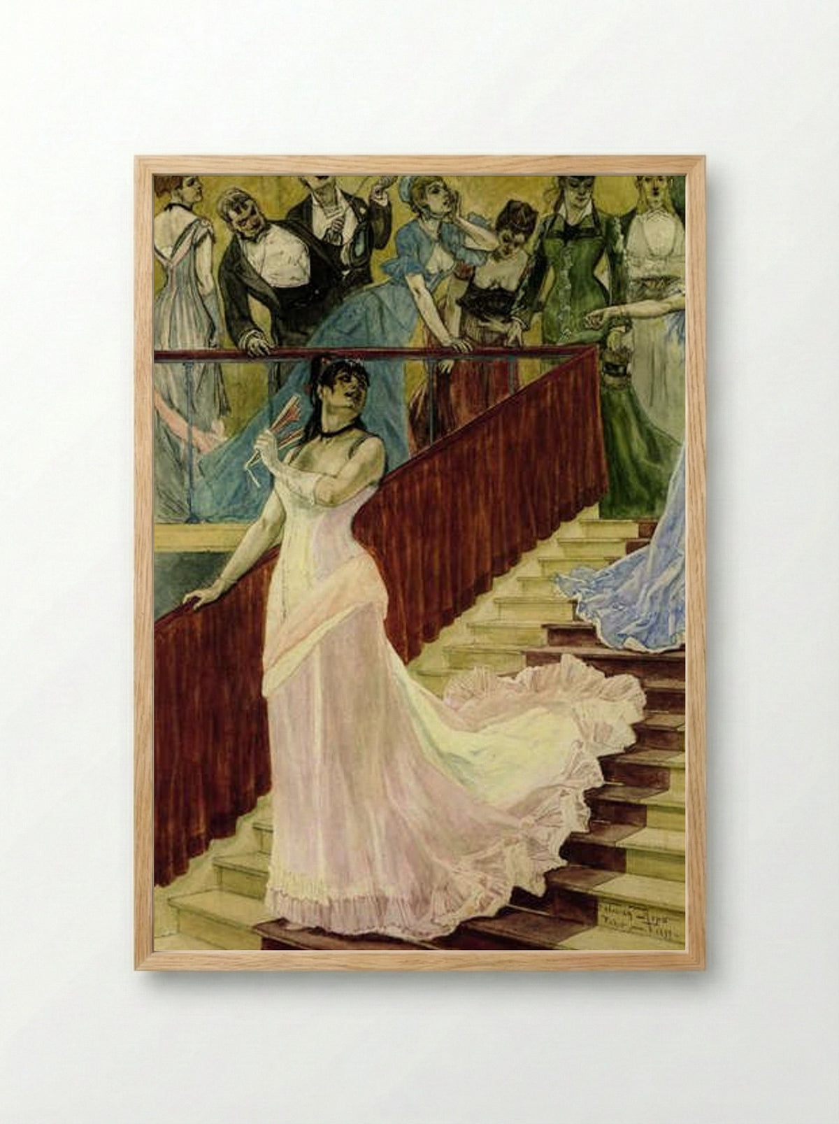 The Row - Félicien Rops - Framed Print Wood