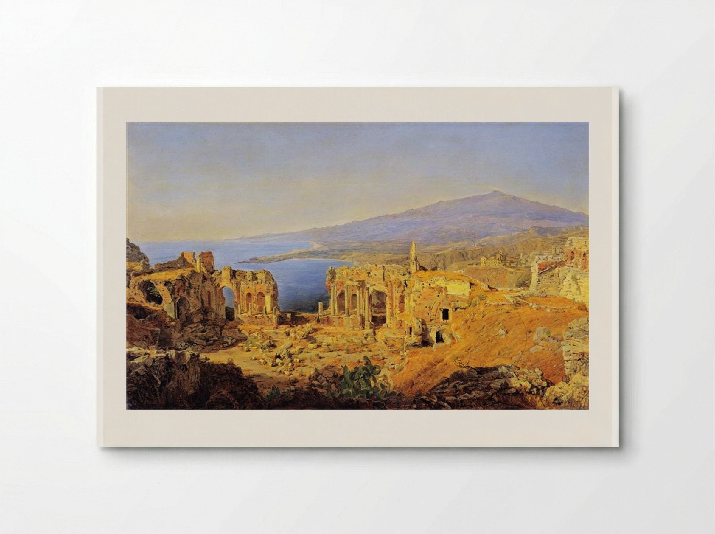 The Ruin of the Greek Theatre in Taormina - Ferdinand Georg Waldmüller - Poster