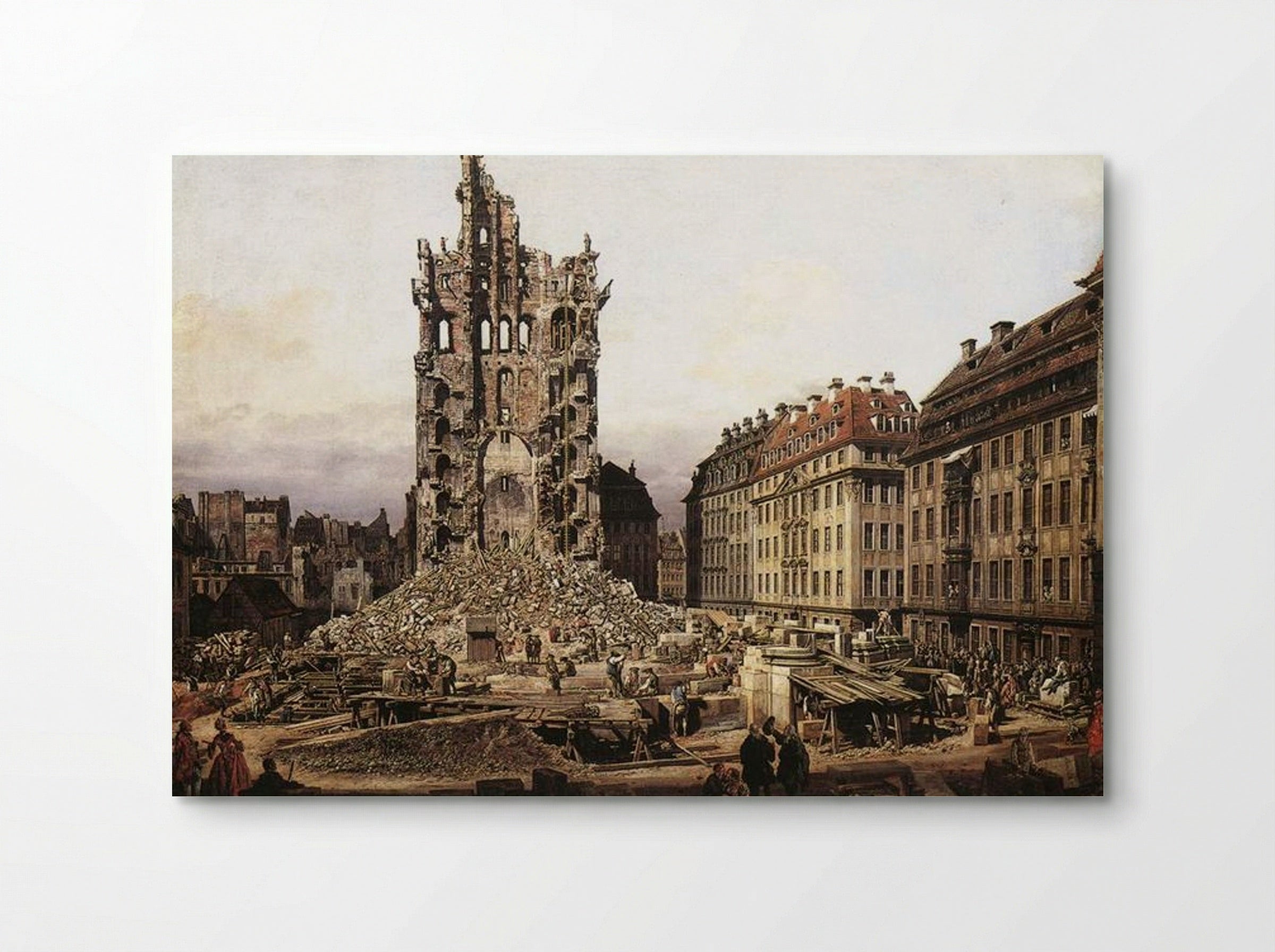 The Ruins of the old Kreuzkirche, Dresden - Bernardo Bellotto - Poster