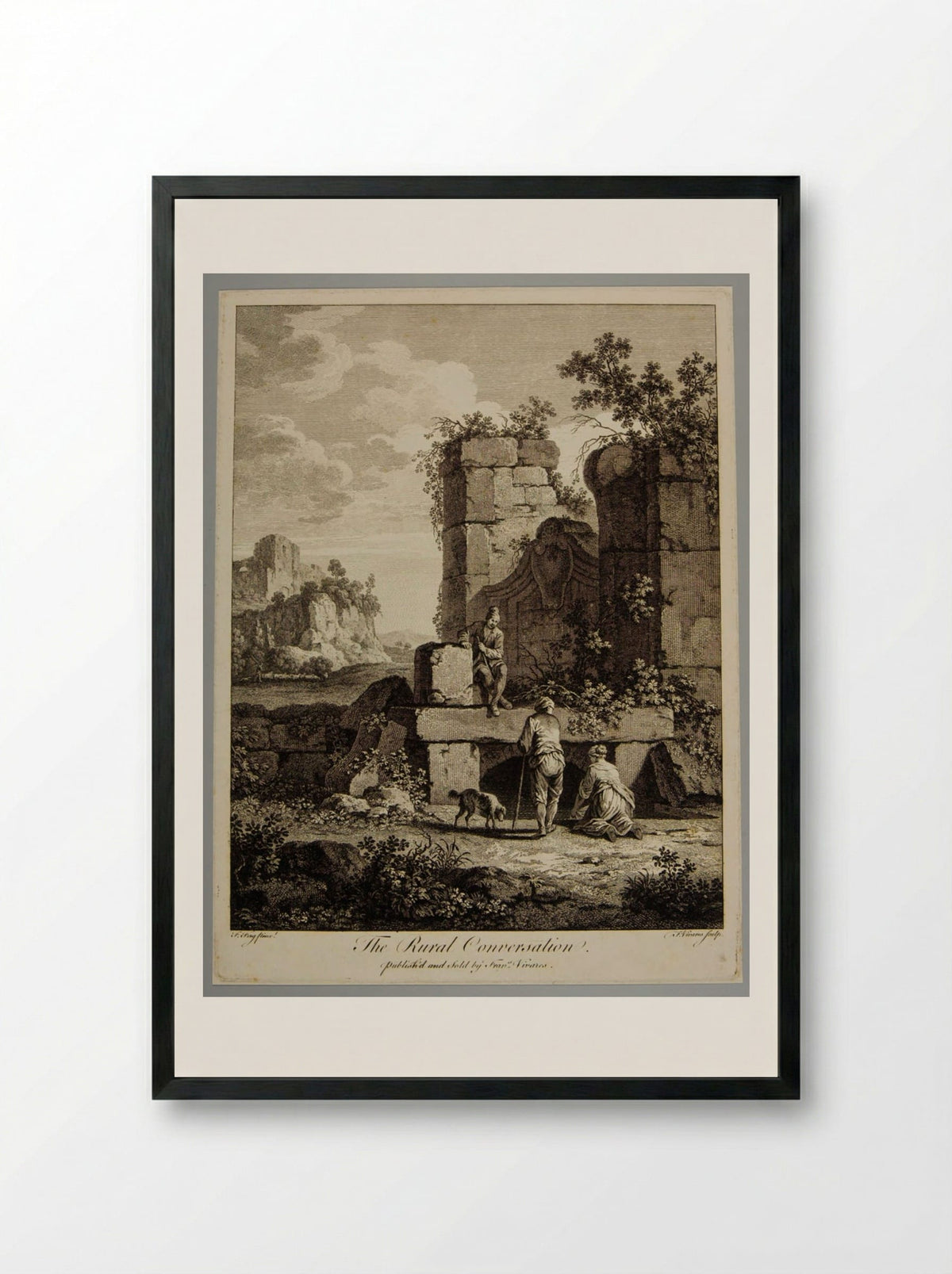 The Rural Conversation - François Vivares - Framed Print Black